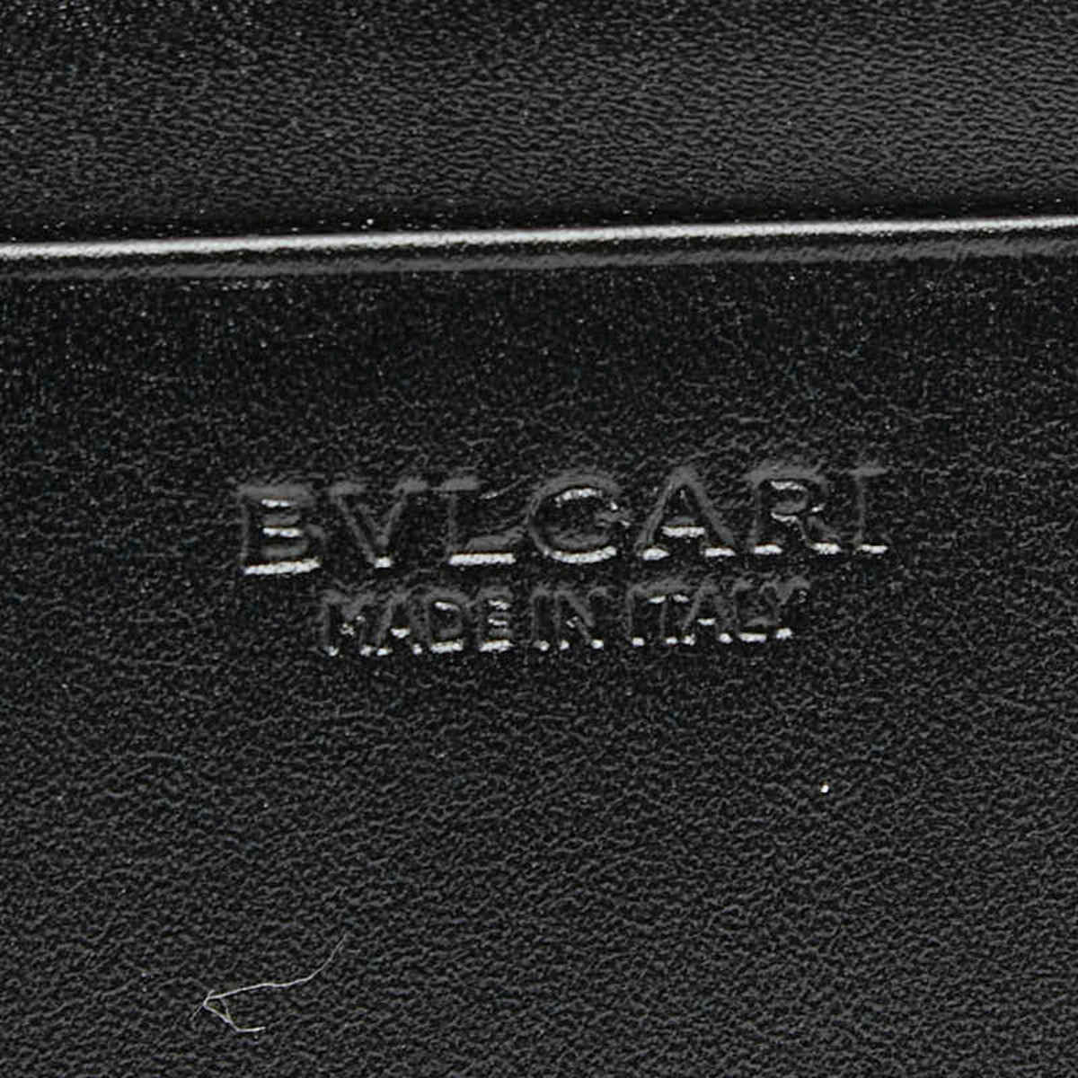 Bvlgari Black Orange Leather Long Wallet (Bi-Fold) (Pre-Owned)