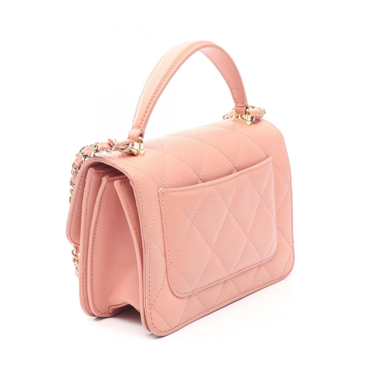 Chanel Pink Leather Handbag Shoulder Bag (Pre-Owned)