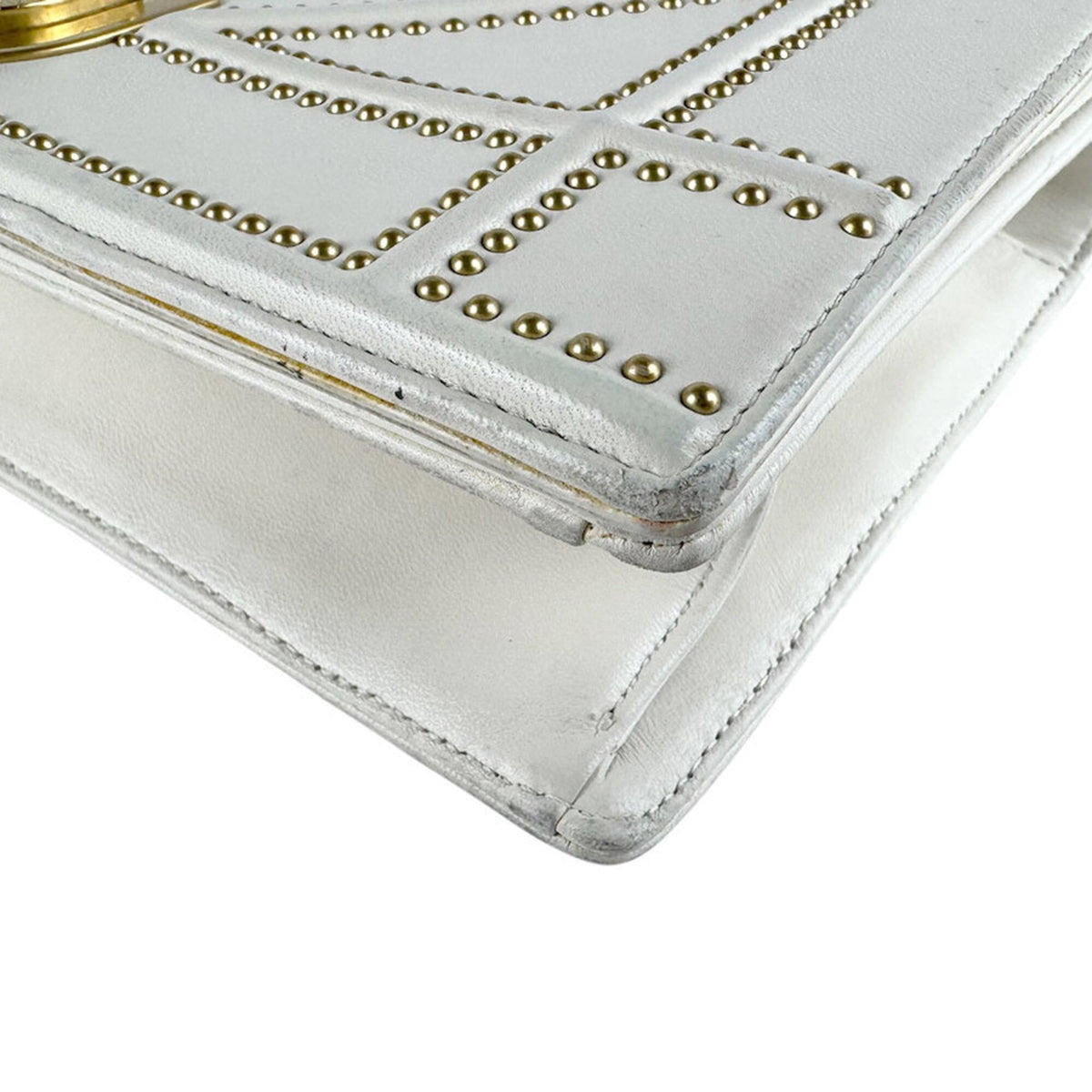 Christian Dior White Leather Shoulder Bag (Pre-Owned)