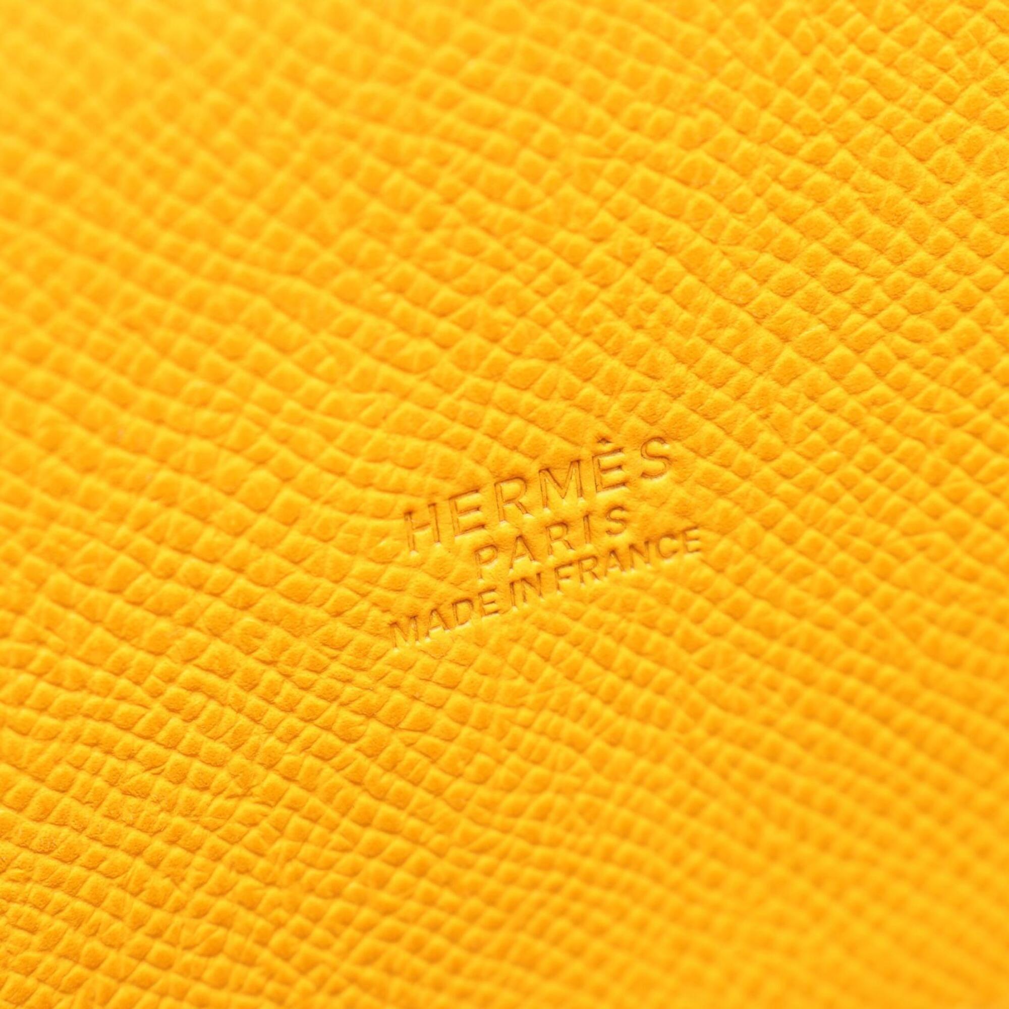 Hermes Brown Havane Yellow Courchevel Leather Handbag Shoulder Bag (Pre-Owned)