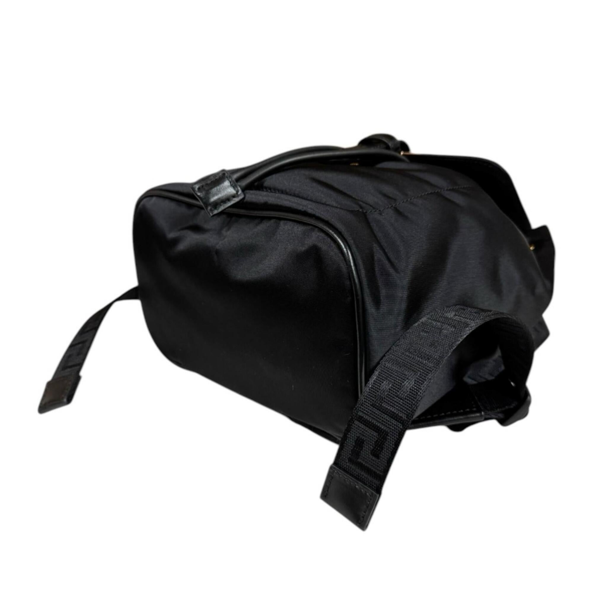 Versace Black Nylon Backpack (Pre-Owned)