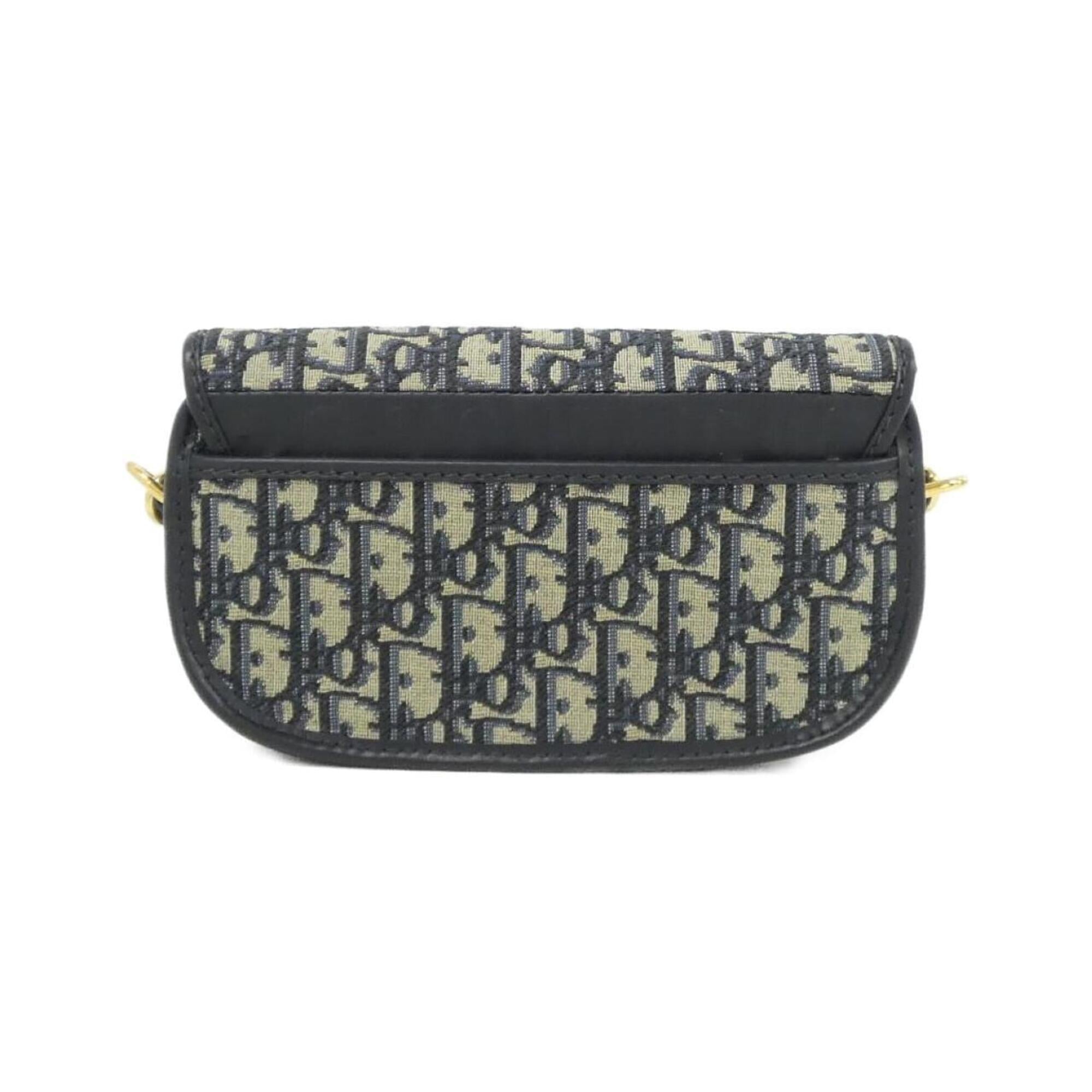 Christian Dior Blue Canvas Leather Shoulder Bag (Pre-Owned)
