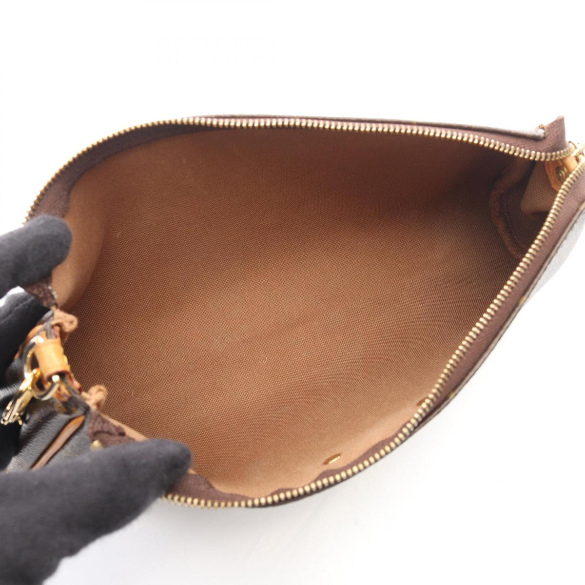 Louis Vuitton Brown Pvc Coated Canvas Leather Handbag Shoulder Bag (Pre-Owned)