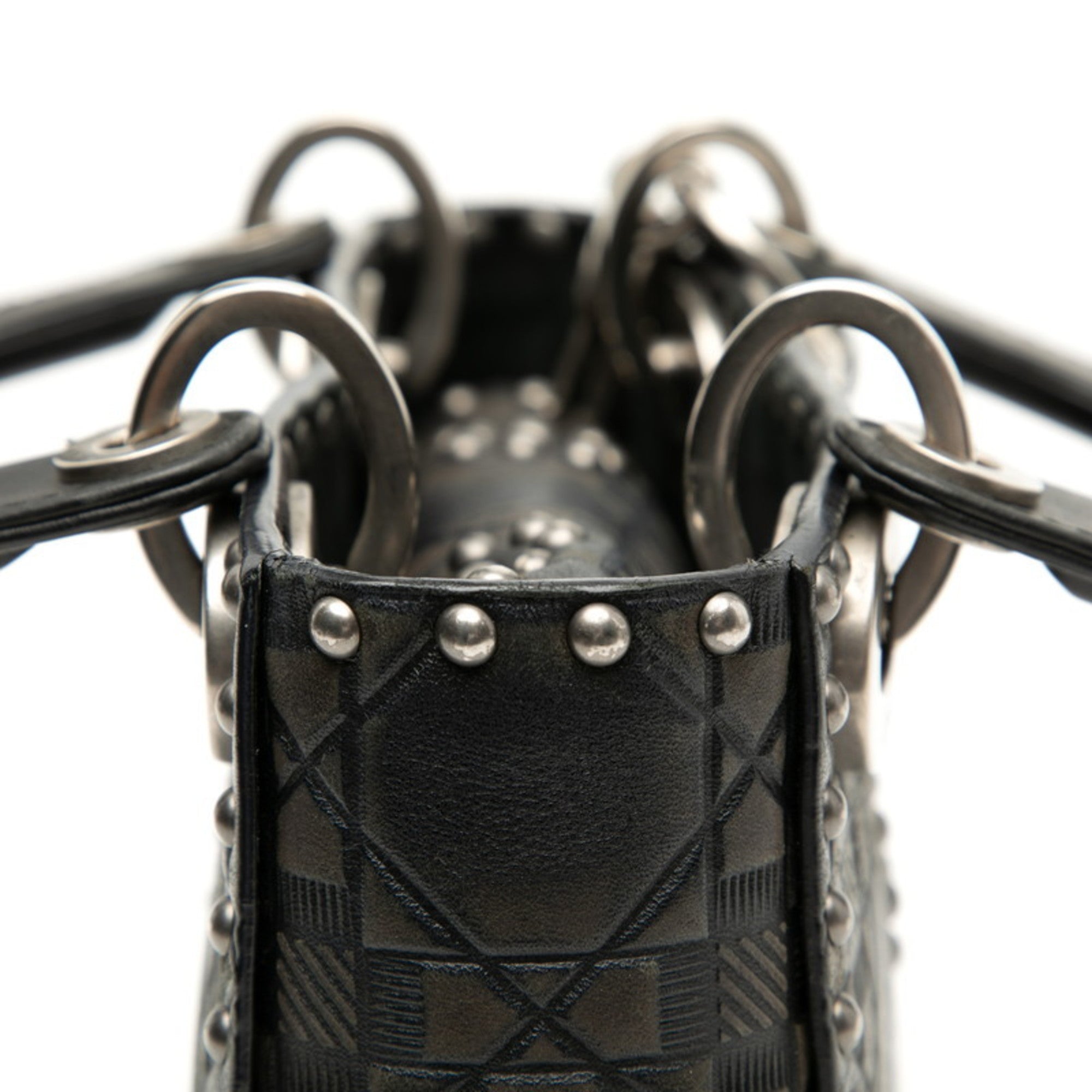 Christian Dior Black Leather Handbag Shoulder Bag (Pre-Owned)