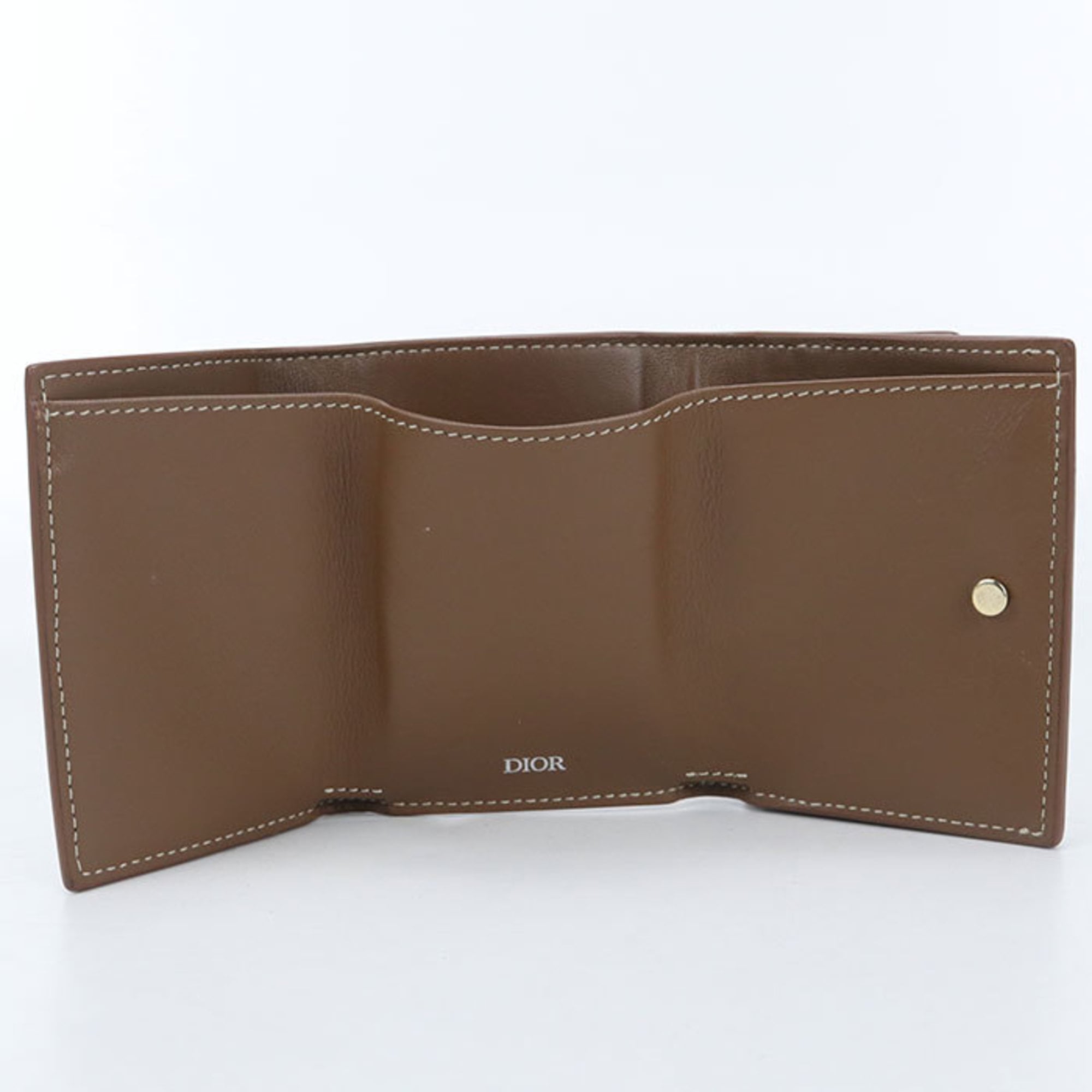 Christian Dior Brown Pvc Wallet (Tri-Fold) (Pre-Owned)