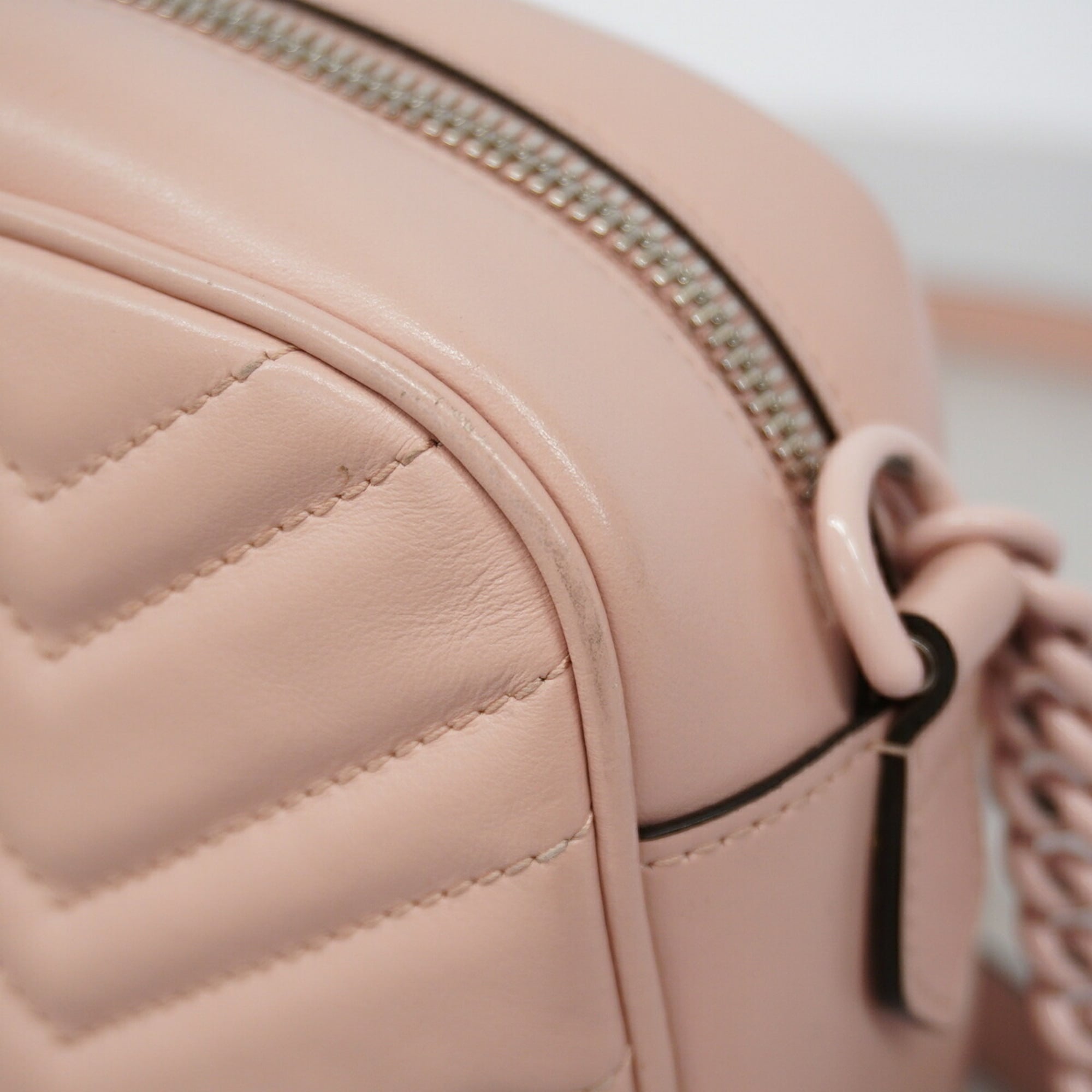 Gucci Pink Leather Shoulder Bag (Pre-Owned)
