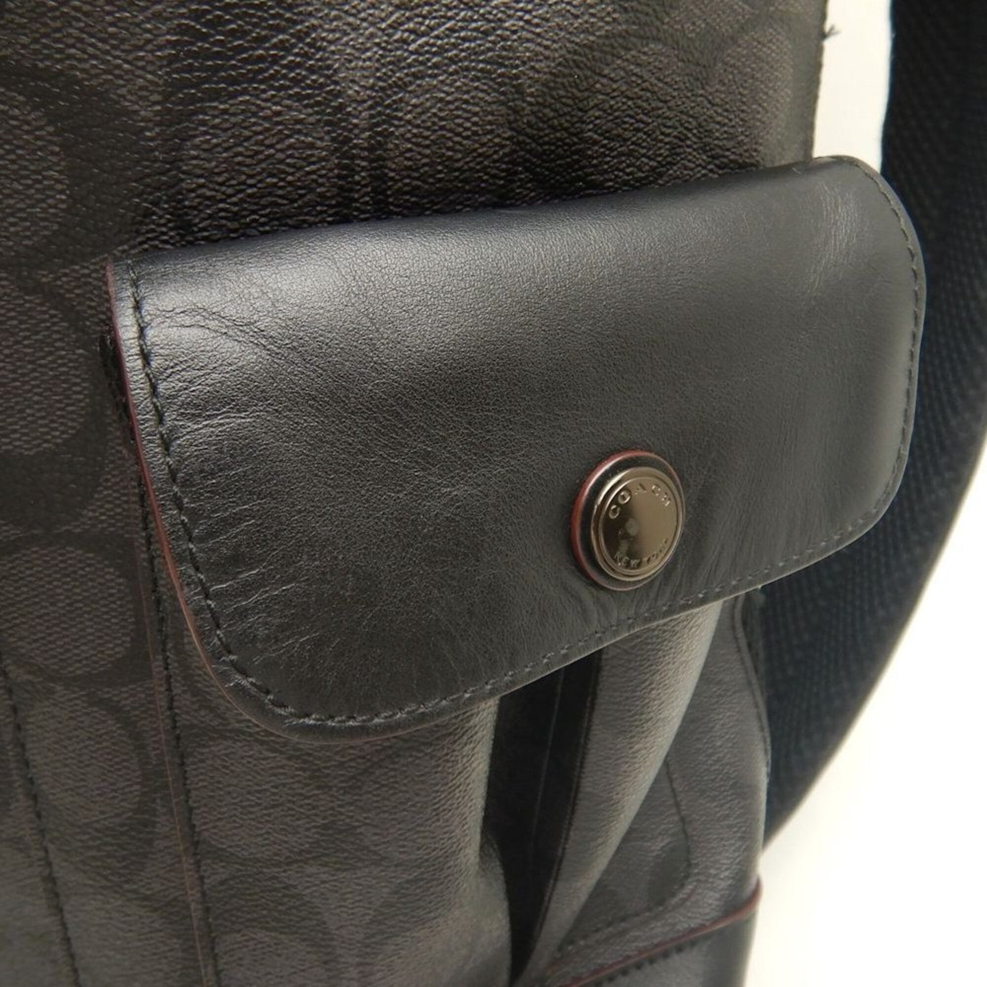 Coach Black Coated Canvas Backpack (Pre-Owned)