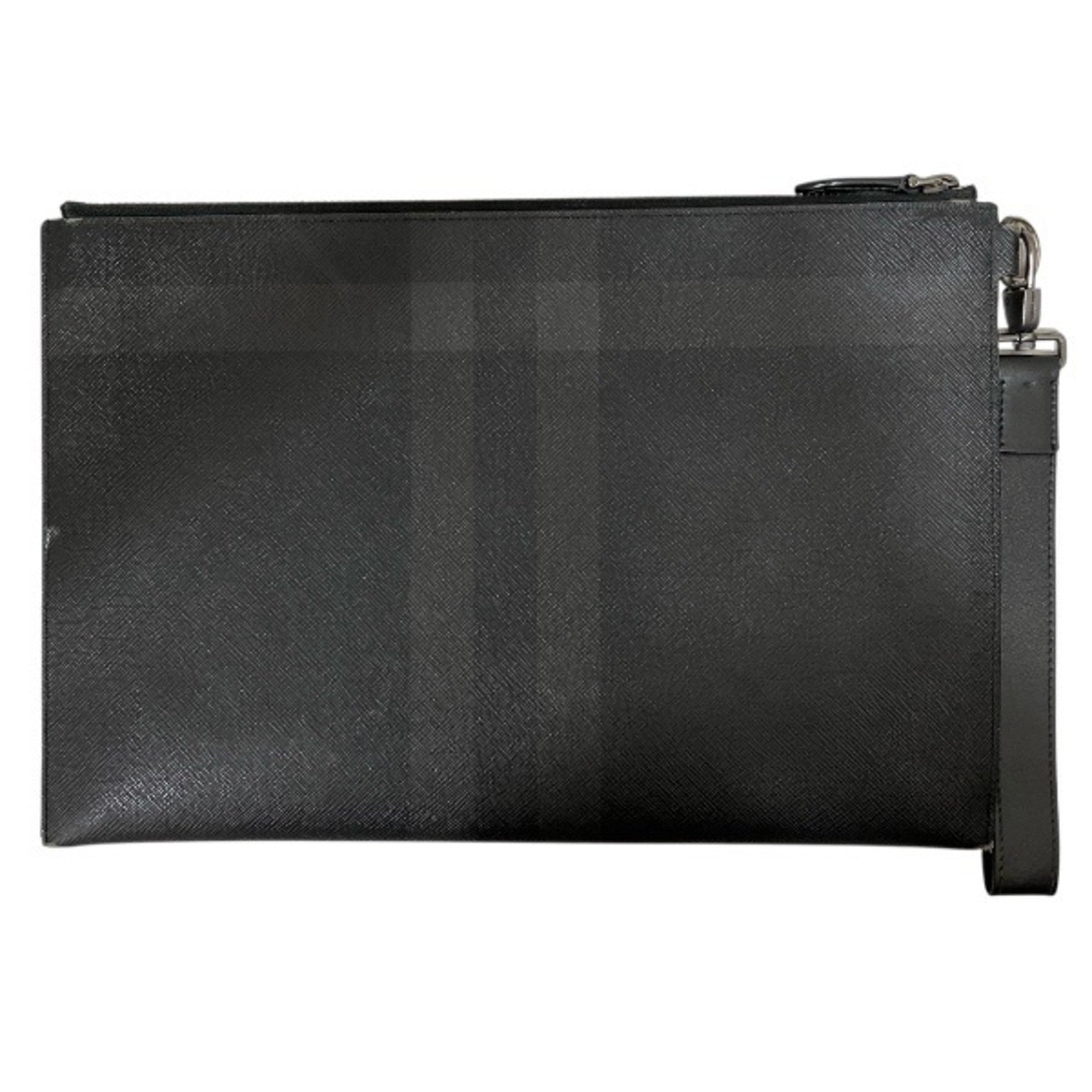 Burberry Dark Gray Clutch Bag (Pre-Owned)