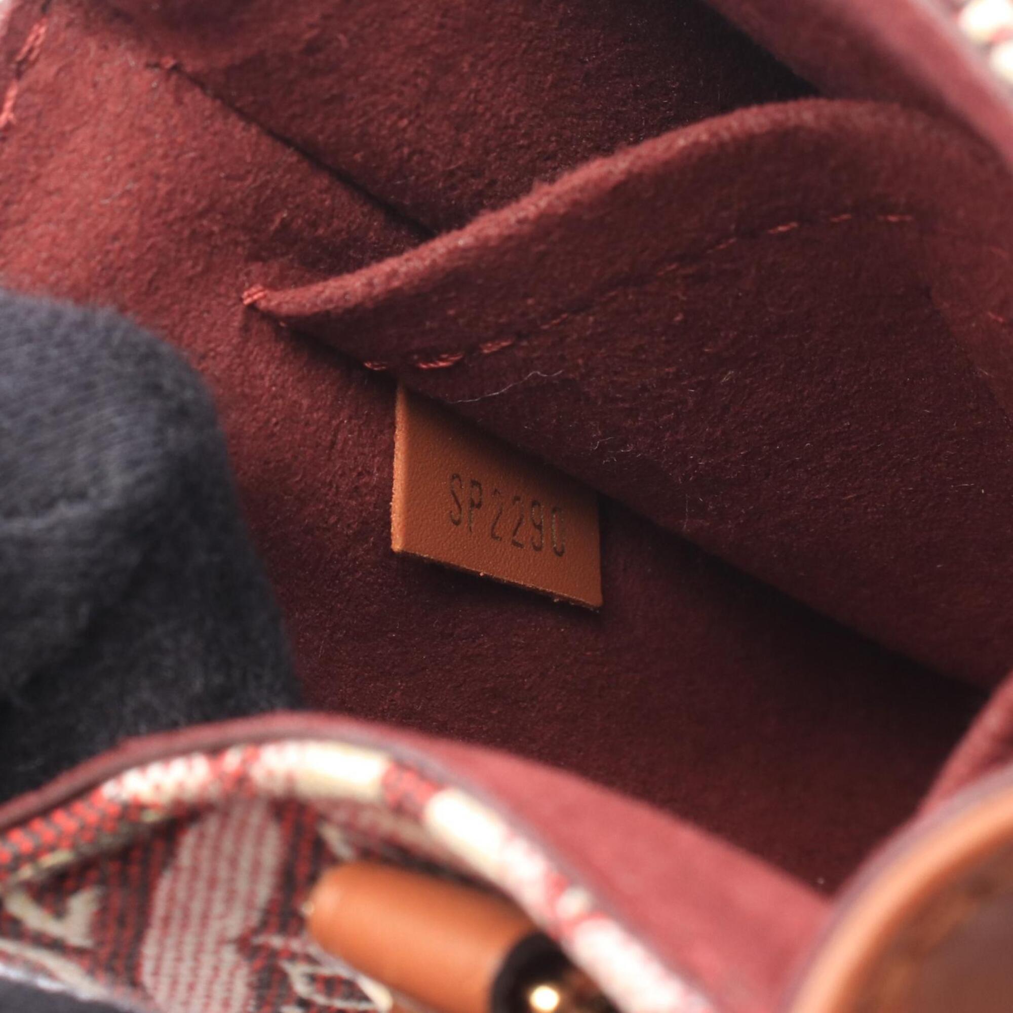 Louis Vuitton Bordeaux Brown Canvas Leather Handbag (Pre-Owned)
