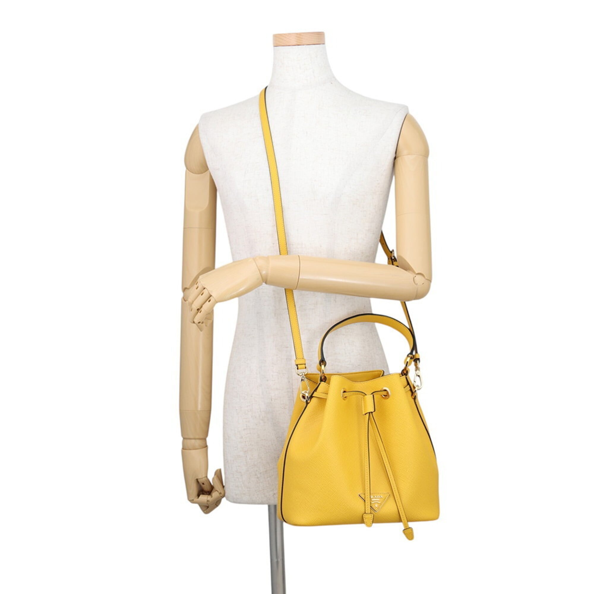 Prada Yellow Leather Handbag (Pre-Owned)