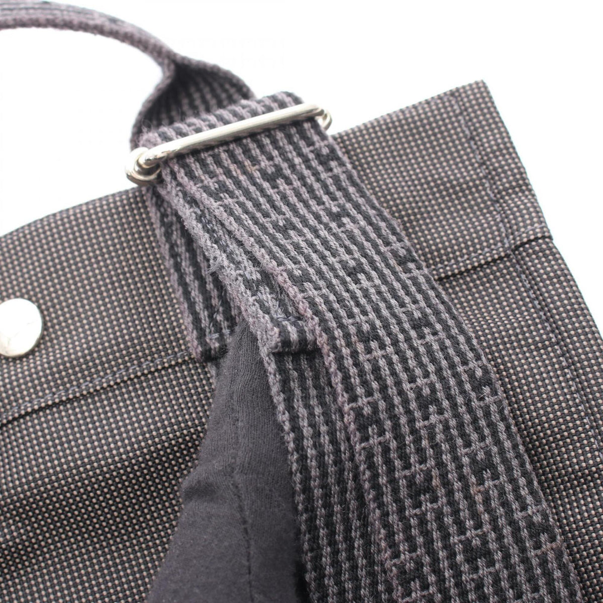 Hermes Gray Nylon Canvas Backpack Handbag (Pre-Owned)