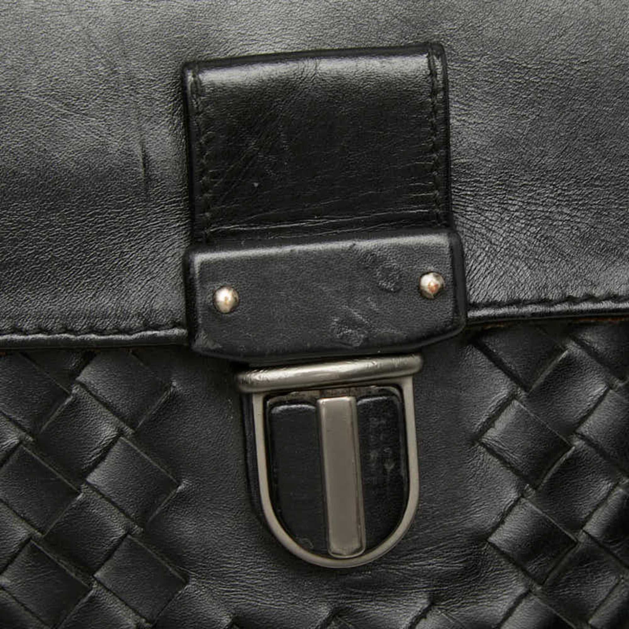 Bottega Veneta Black Leather Briefcase (Pre-Owned)