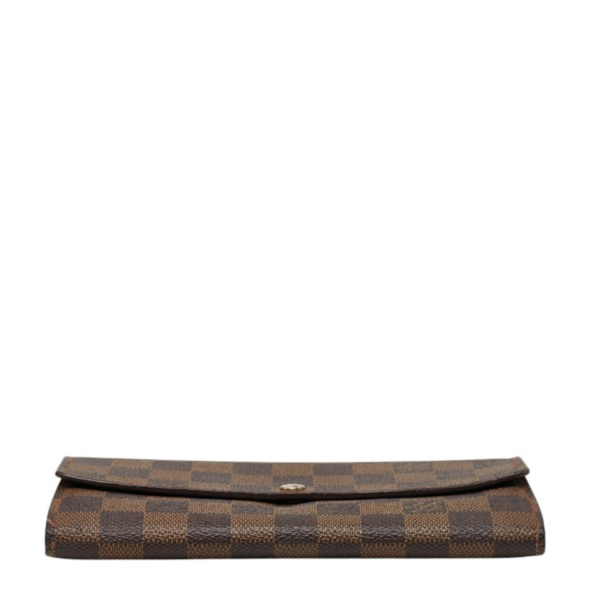 Louis Vuitton Brown Pvc Leather Long Wallet (Bi-Fold) (Pre-Owned)