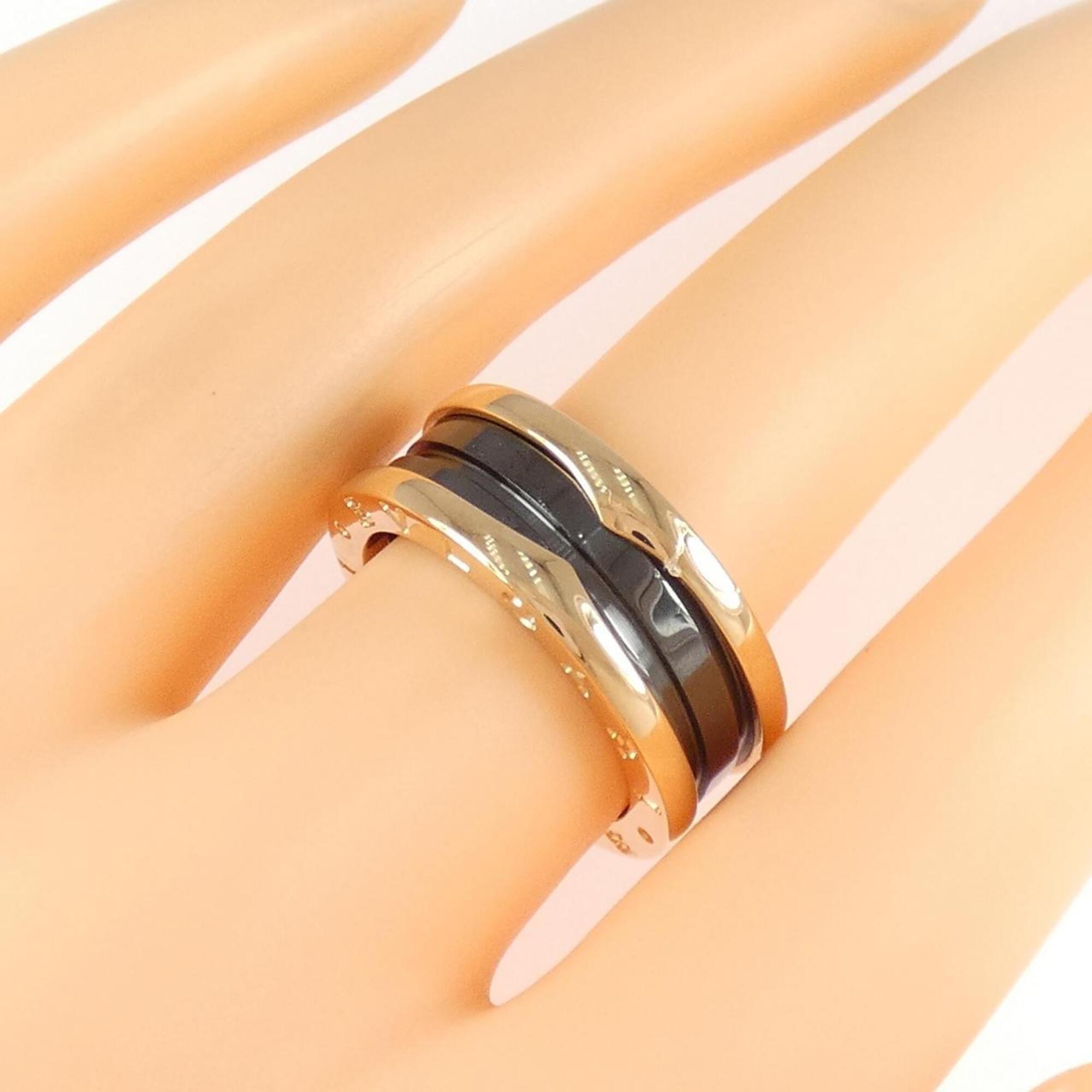 Bvlgari B.Zero1 Pink Gold Black Pink Gold (18K) Ceramic Band Ring (Pre-Owned)