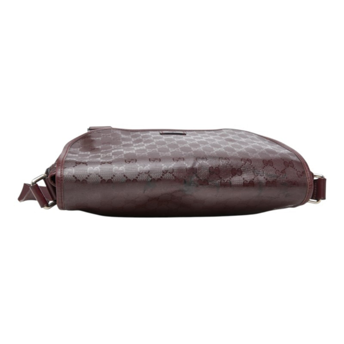 Gucci Red Color Wine Pvc Leather Messenger Bag Shoulder Bag (Pre-Owned)