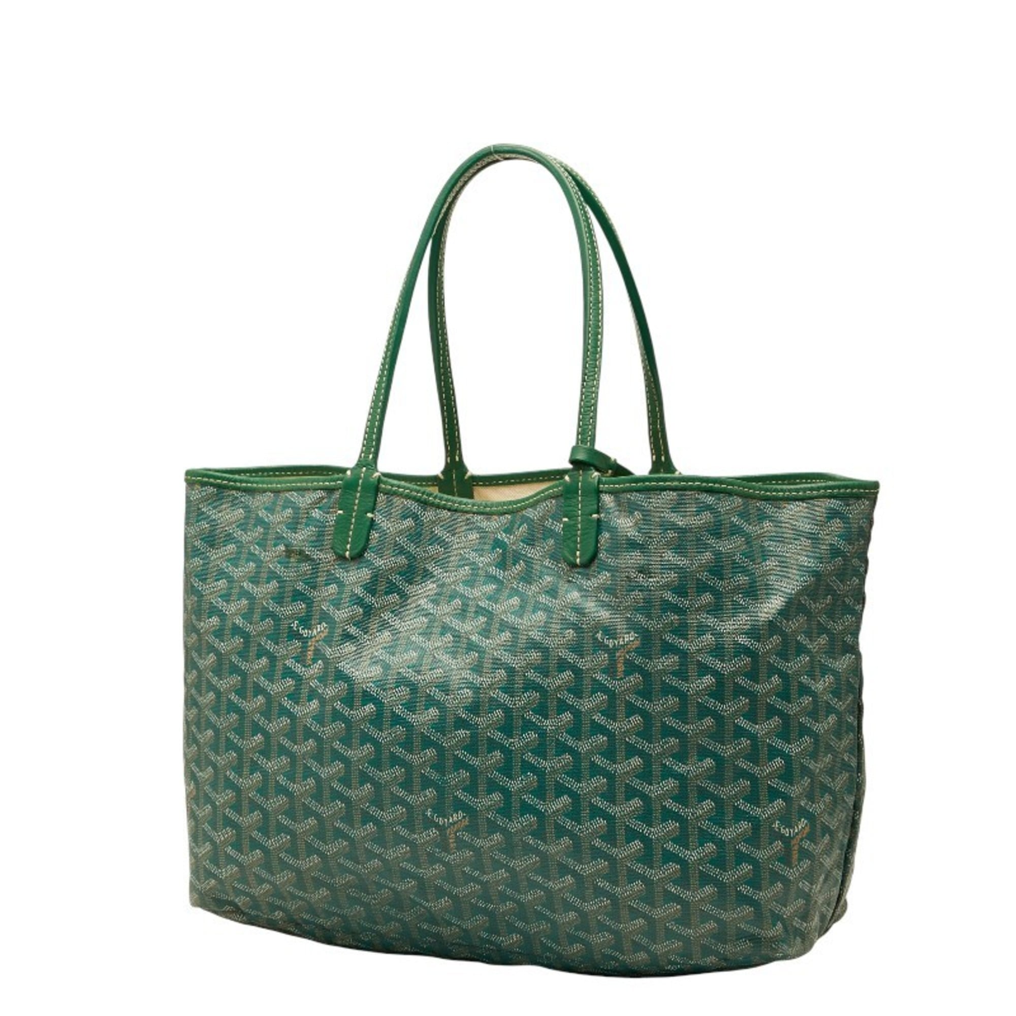 Goyard Green Pvc Leather Handbag Pouch Tote Bag (Pre-Owned)