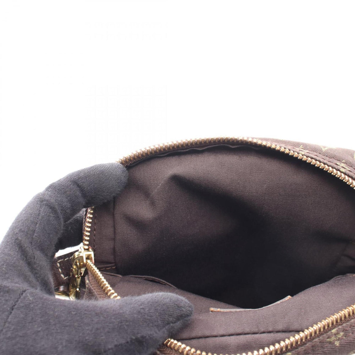 Louis Vuitton Brown Ebene Canvas Leather Handbag Pochette Shoulder Bag (Pre-Owned)