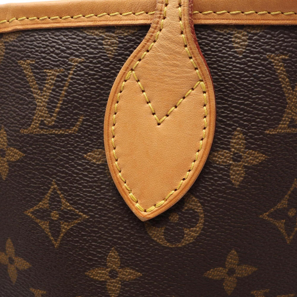 Louis Vuitton Brown Monogram Coated Canvas Leather Handbag Tote Bag (Pre-Owned)