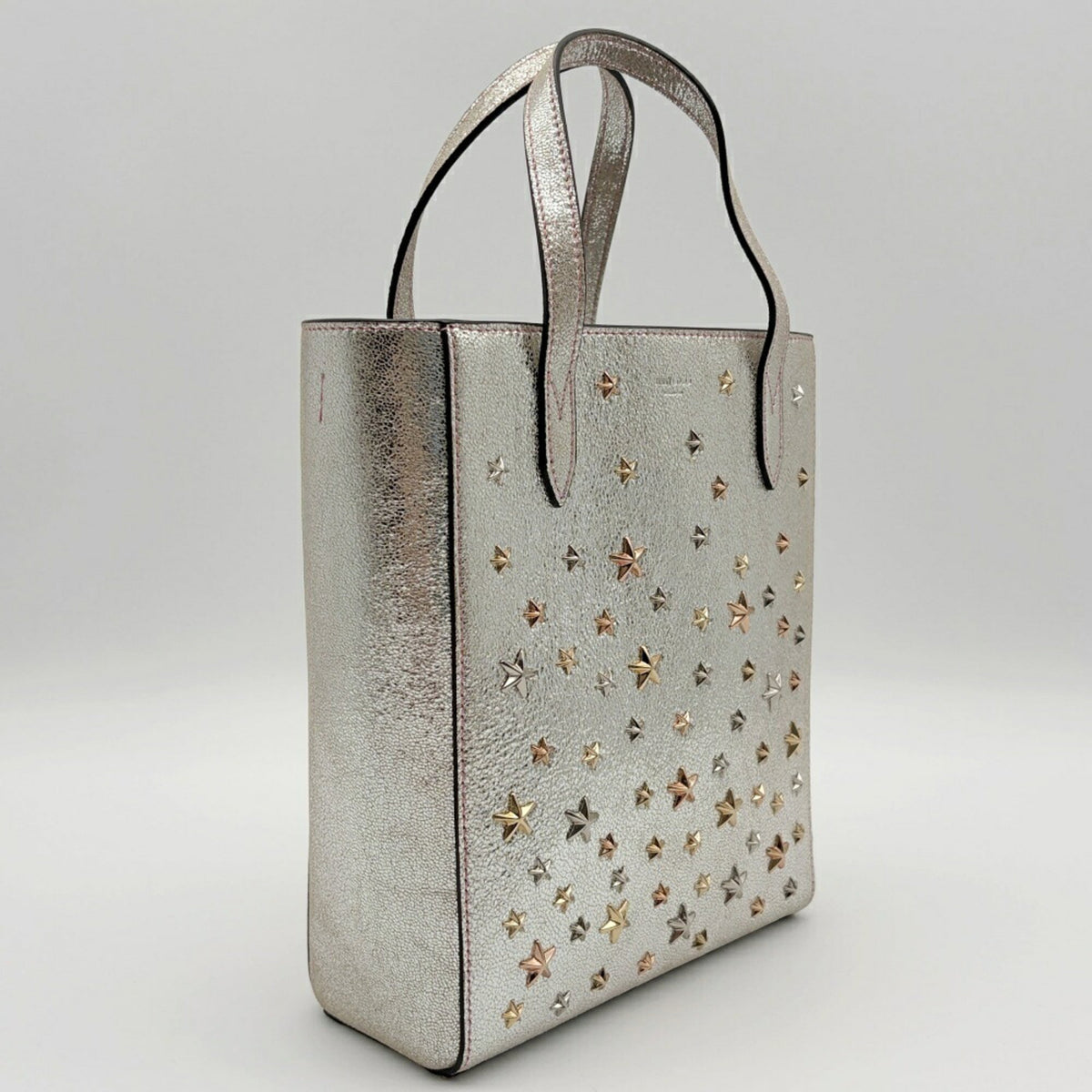 Jimmy Choo Silver Leather Tote Bag (Pre-Owned)