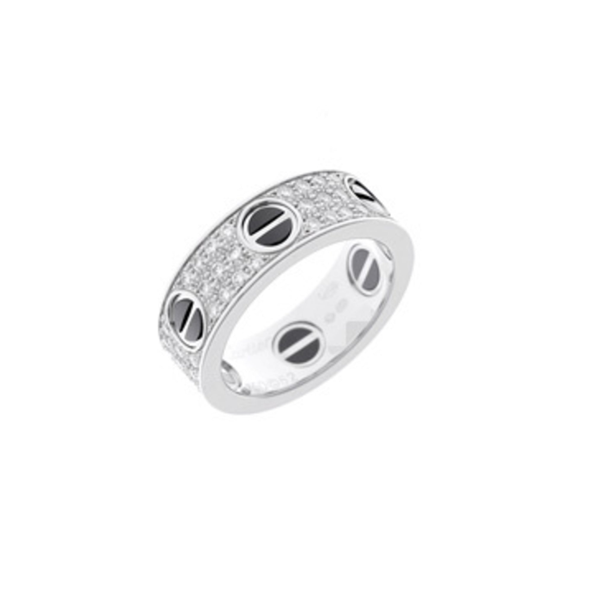Cartier White Gold (18K) Ceramic Band Ring (Pre-Owned)