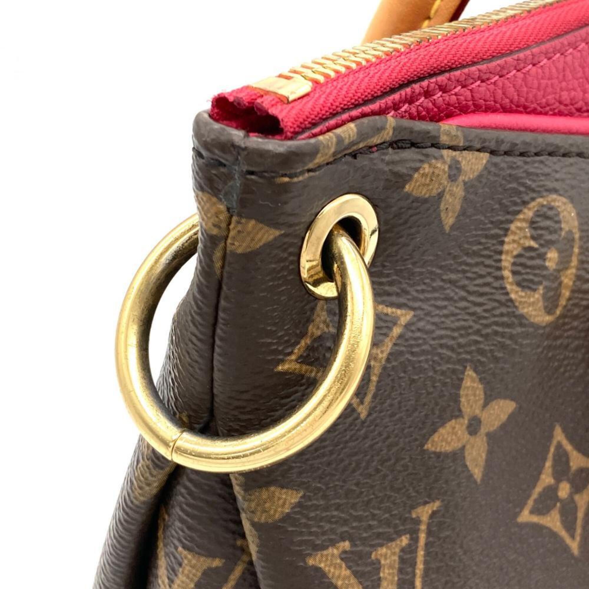 Louis Vuitton Cerise Red Color Monogram Canvas Handbag (Pre-Owned)