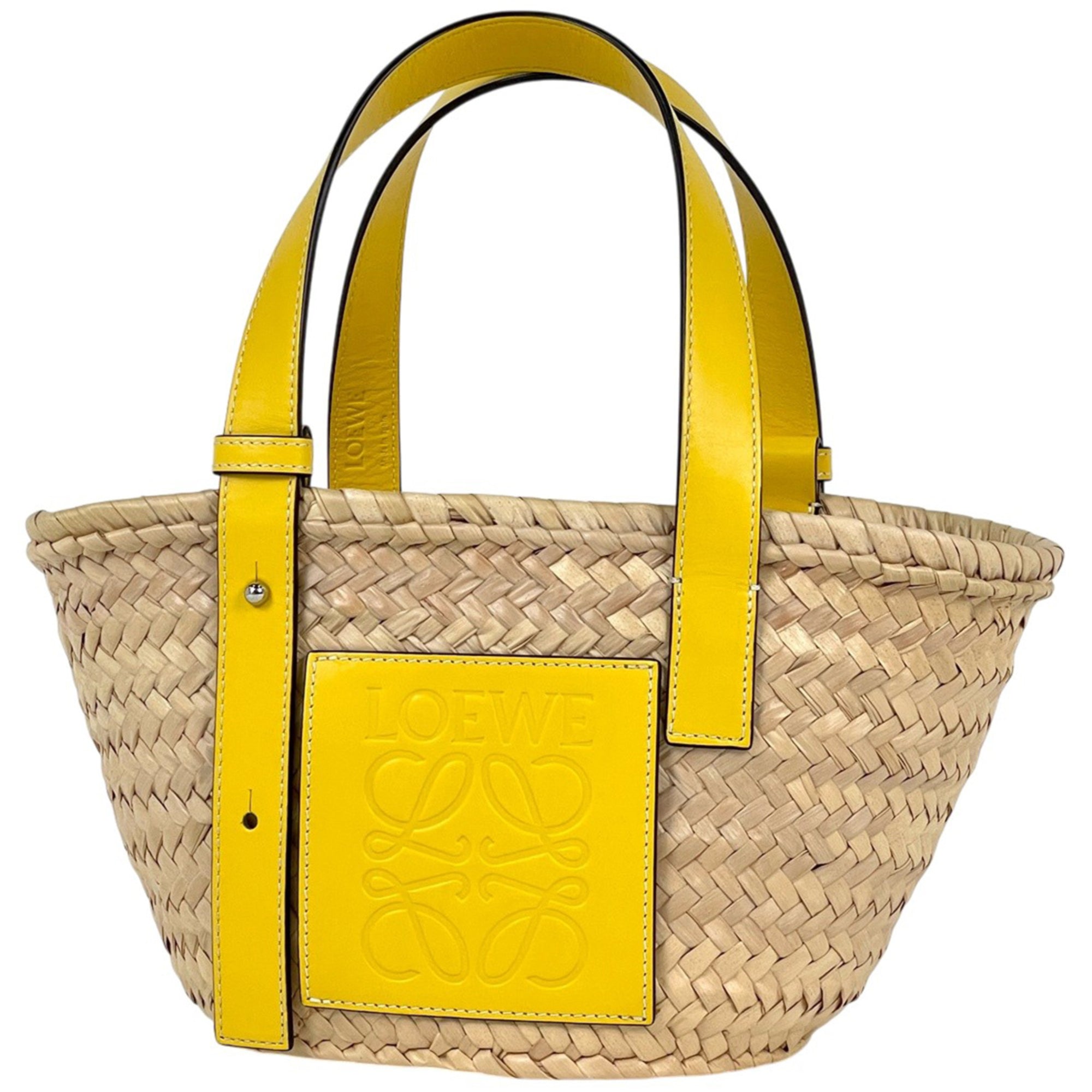 Loewe Yellow Leather Basket Tote Bag (Pre-Owned)