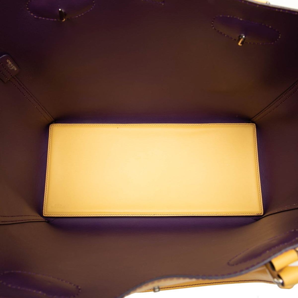 Loewe Purple Yellow Leather Handbag Pouch Tote Bag (Pre-Owned)