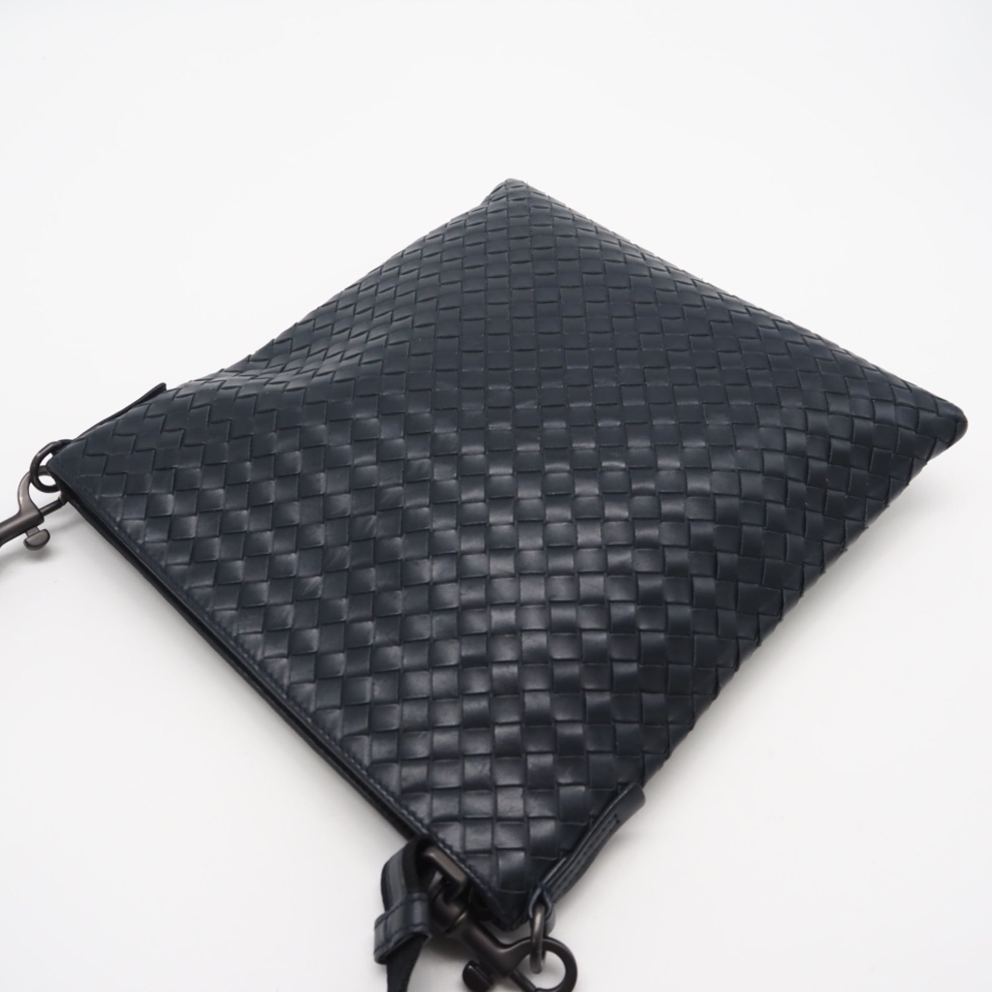 Bottega Veneta Navy Leather Shoulder Bag (Pre-Owned)