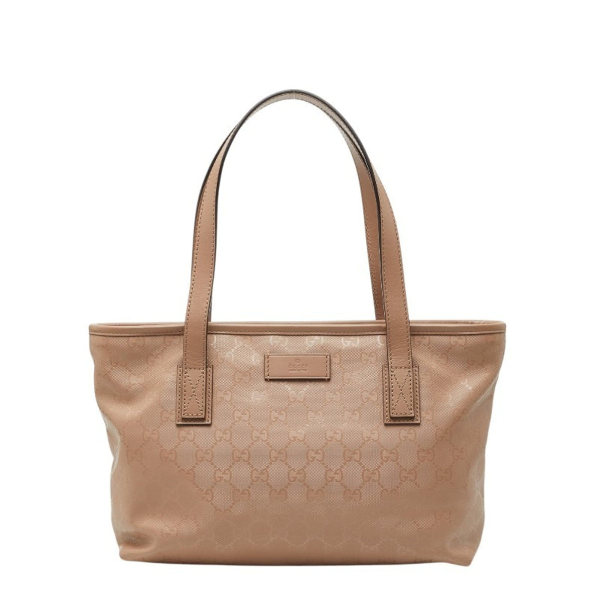 Gucci Beige Gg Imprimé Pvc Leather Handbag Tote Bag (Pre-Owned)