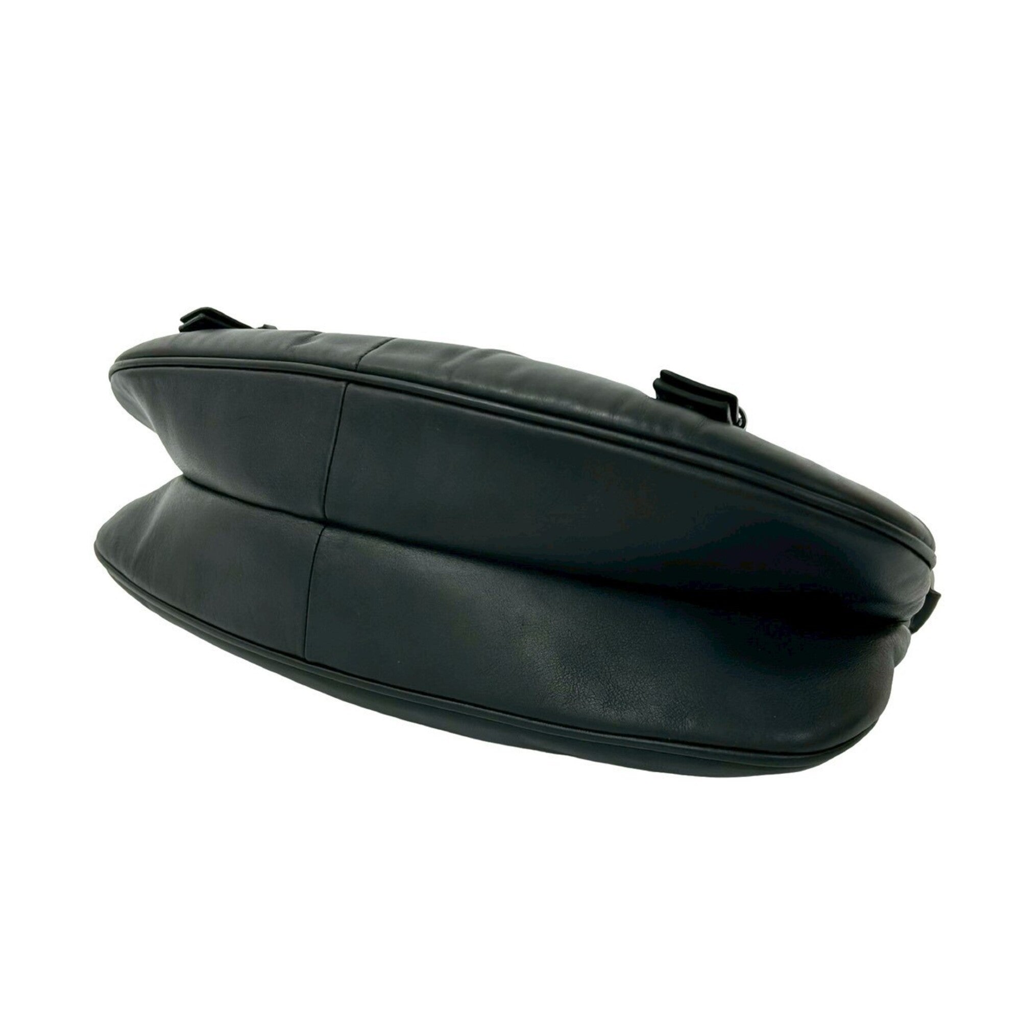 Christian Dior Black Leather Handbag Shoulder Bag (Pre-Owned)