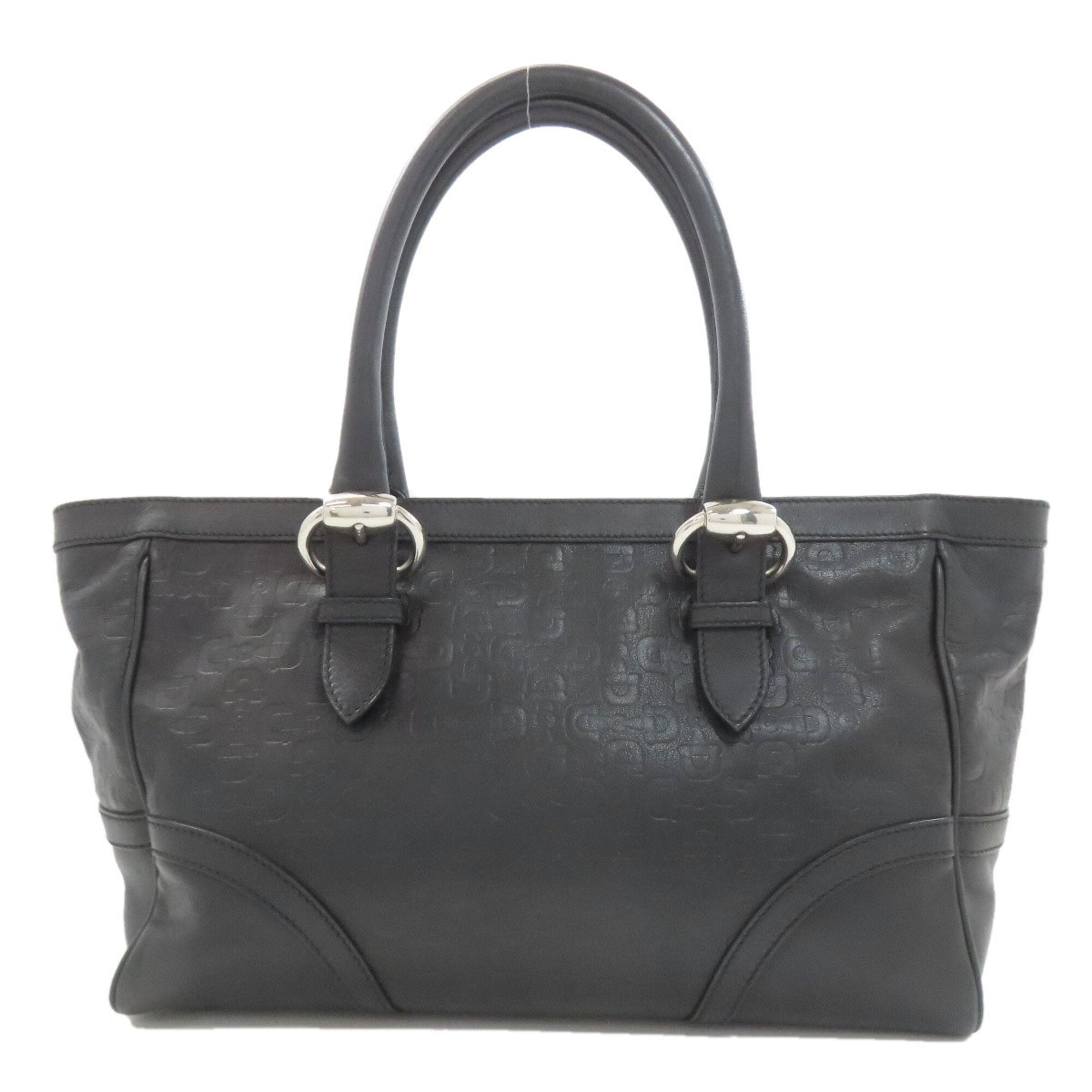 Gucci Horsebit Black Leather Tote Bag (Pre-Owned)