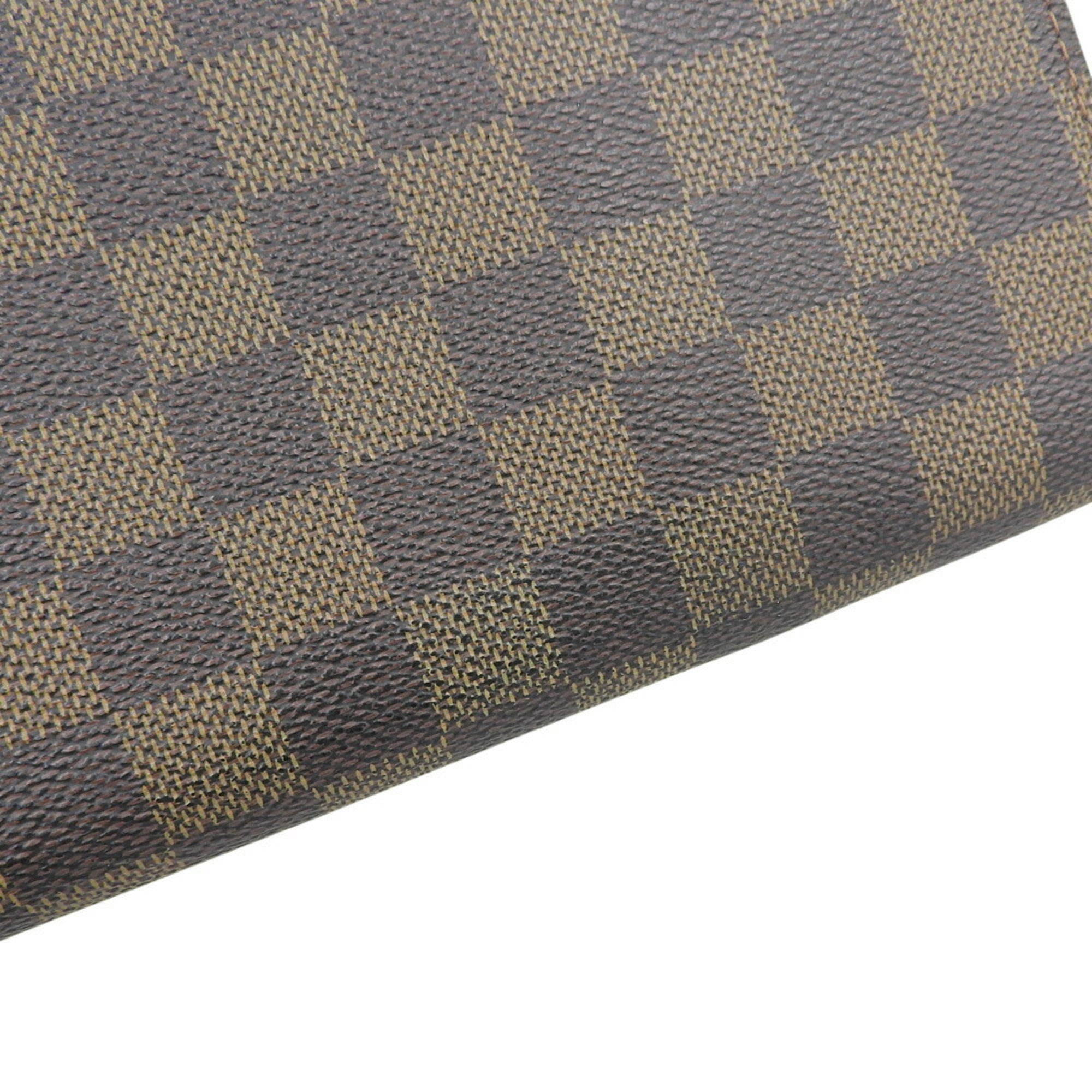 Louis Vuitton Damier Canvas Ebene Pvc Long Wallet (Bi-Fold) (Pre-Owned)