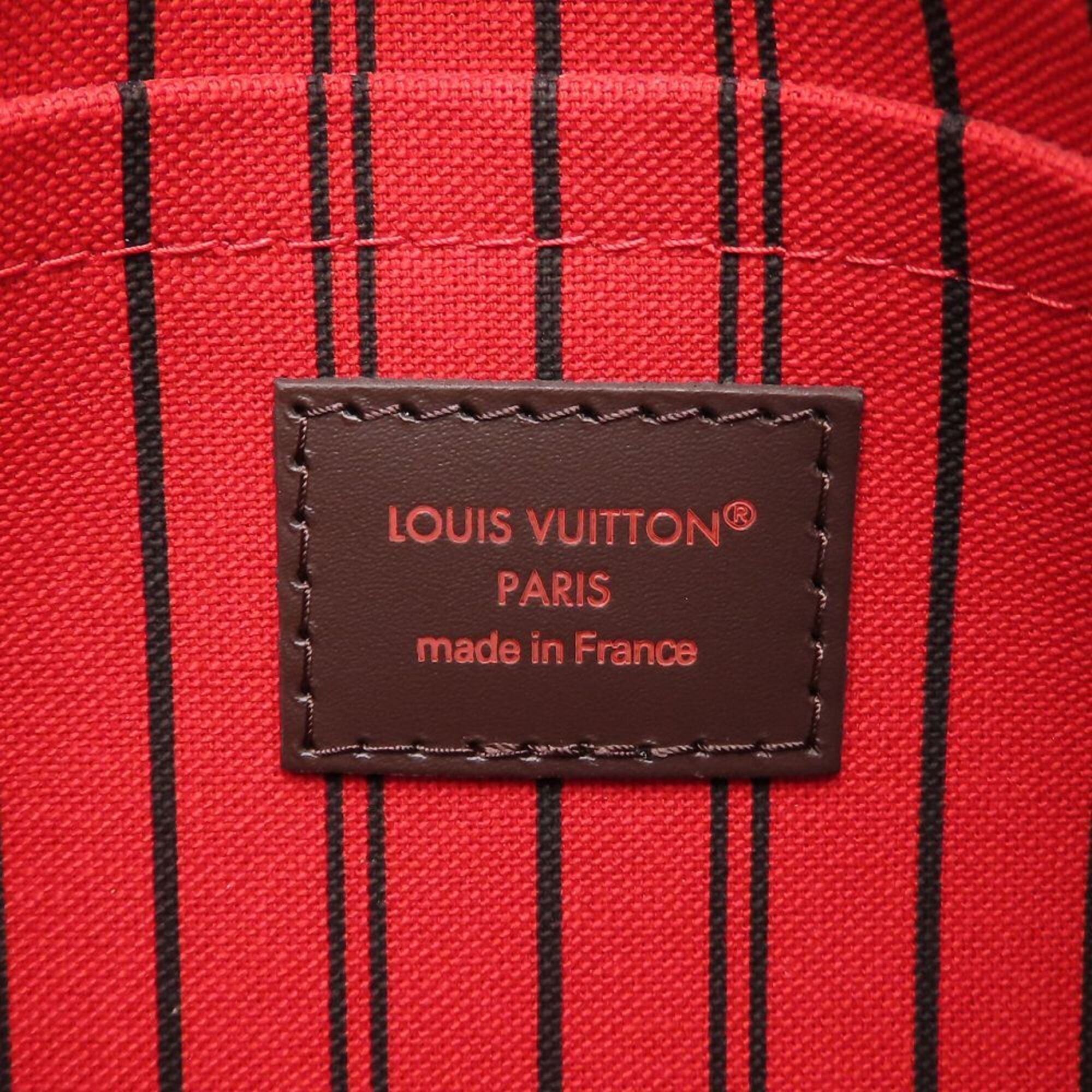 Louis Vuitton Ebene Damier Canvas Pouch Tote Bag (Pre-Owned)
