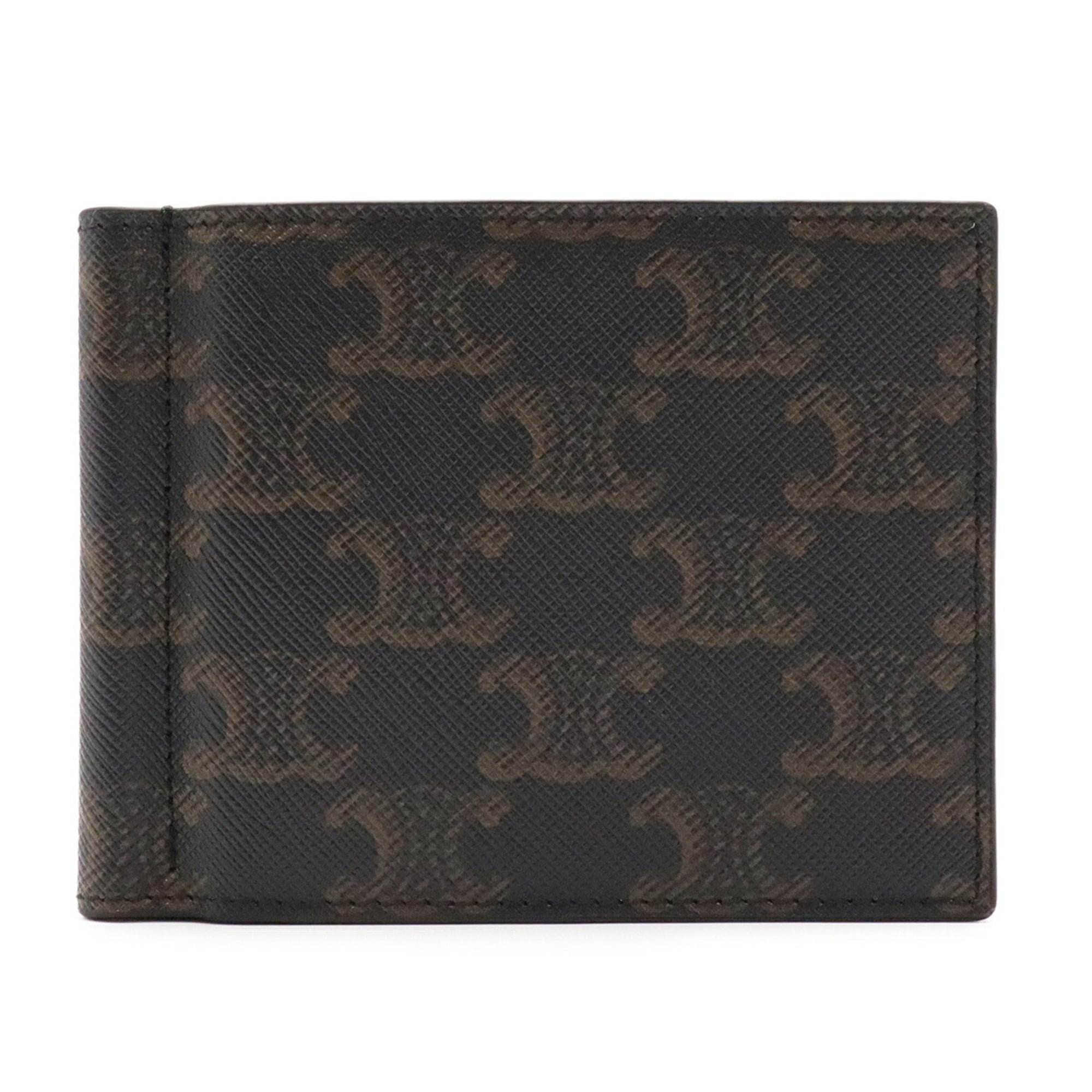 Celine Black Brown Coated Canvas Wallet (Bi-Fold) (Pre-Owned)