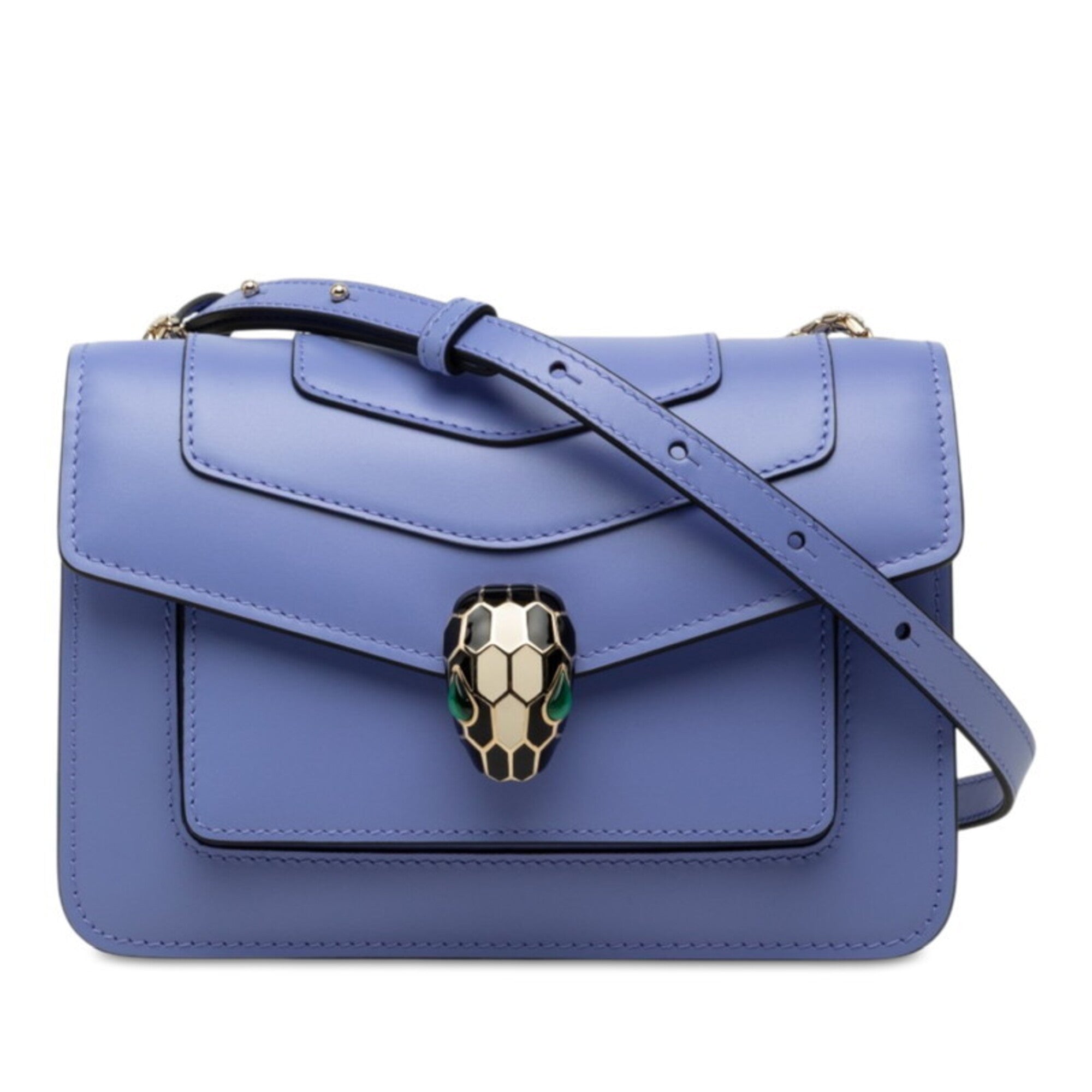 Bvlgari Purple Leather Shoulder Bag (Pre-Owned)