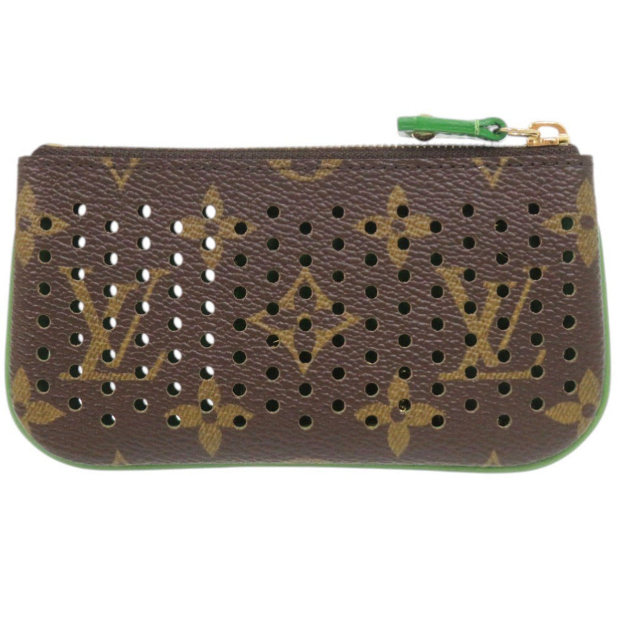 Louis Vuitton Green Monogram Perforated Coin Purse/Coin Case (Pre-Owned)