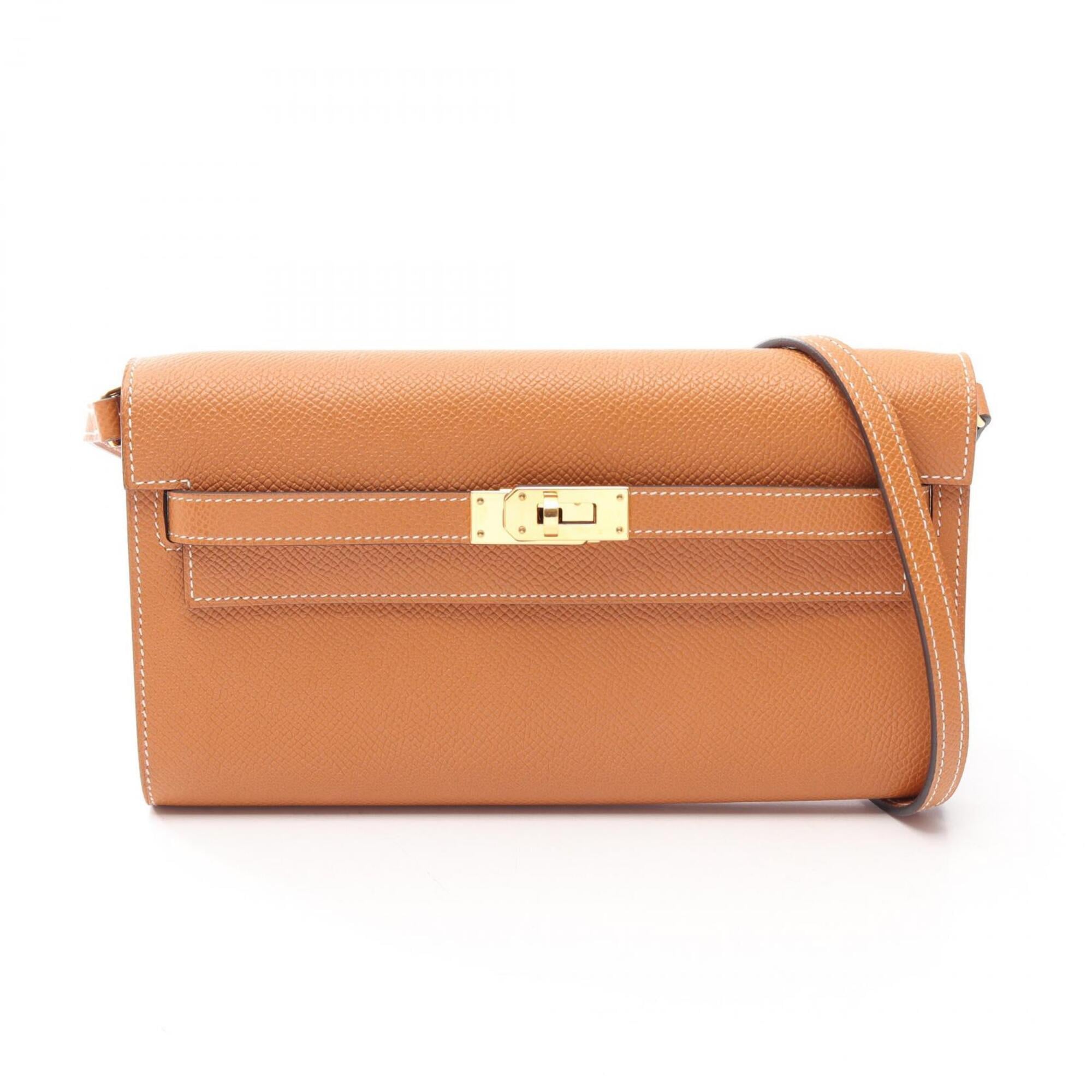 Hermes Brown Epsom Leather Handbag Shoulder Bag (Pre-Owned)