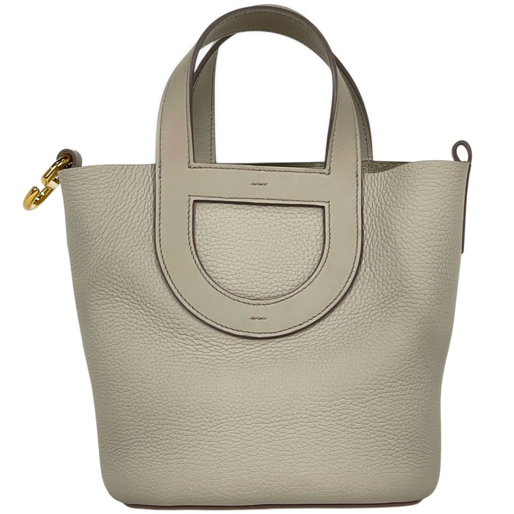 Hermes Ivory Taurillon Clemence Leather Handbag (Pre-Owned)