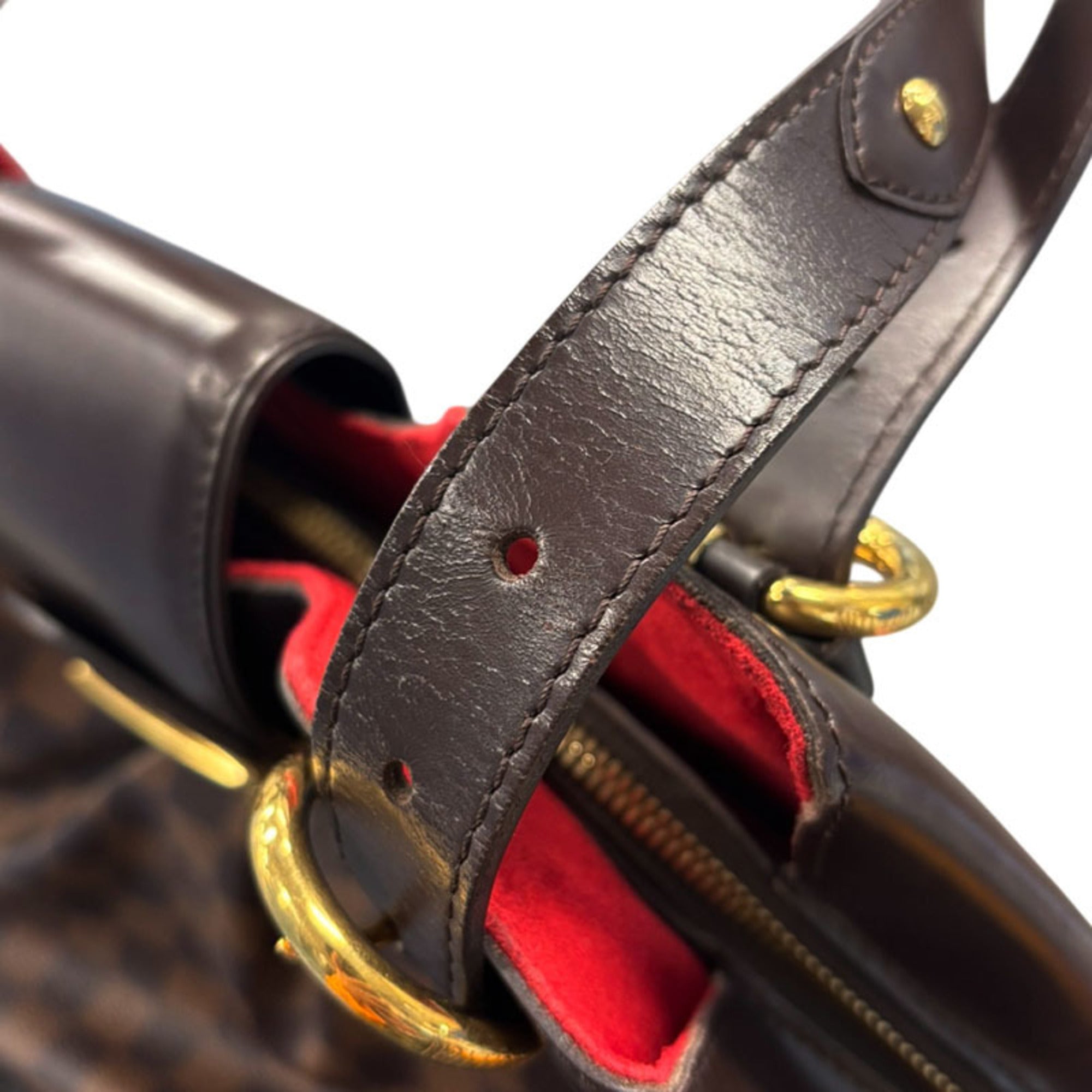 Louis Vuitton Damier Brown Pvc Leather Handbag Shoulder Bag (Pre-Owned)