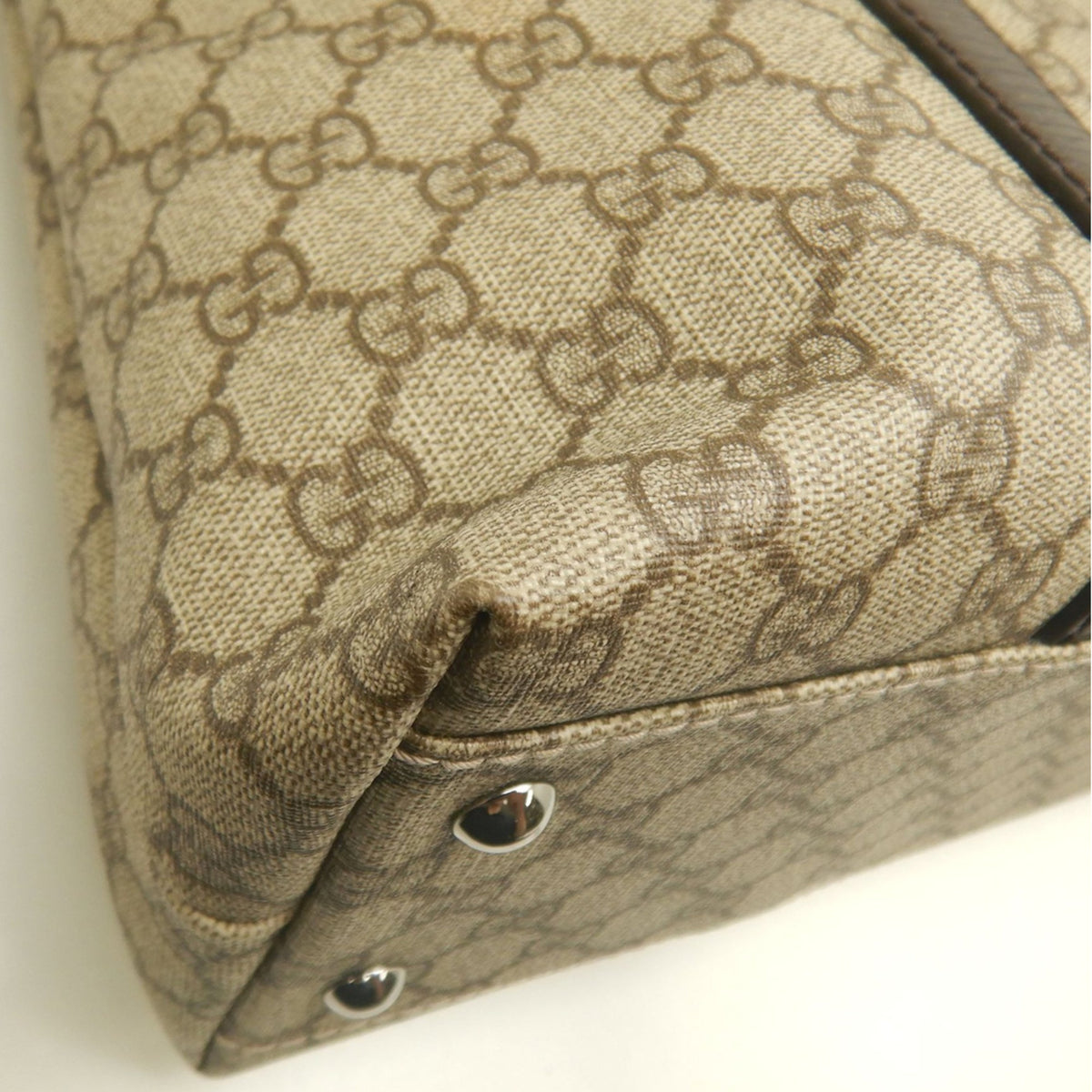 Gucci Beige Gg Supreme Leather Tote Bag (Pre-Owned)