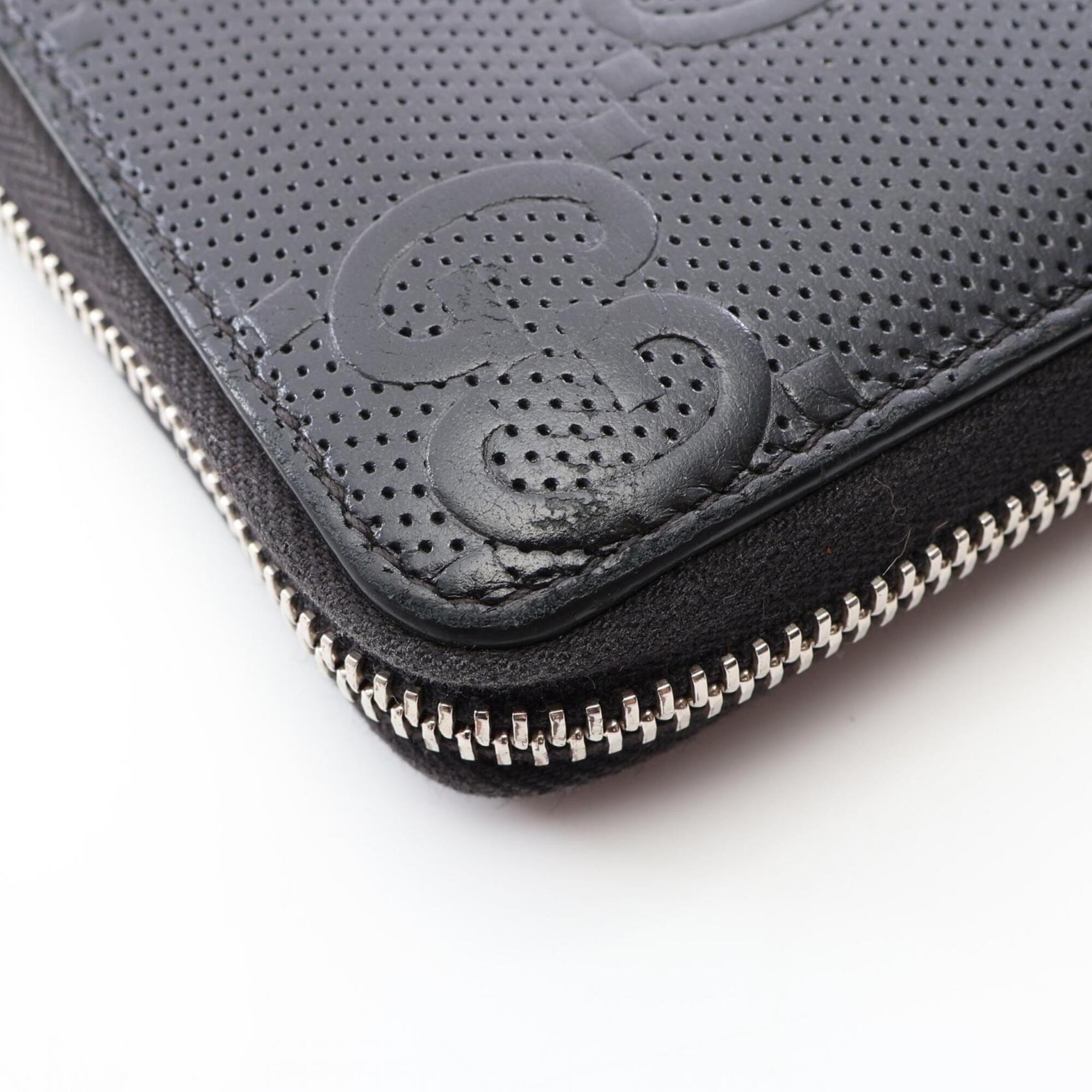 Gucci Black Leather Long Wallet (Bi-Fold) (Pre-Owned)