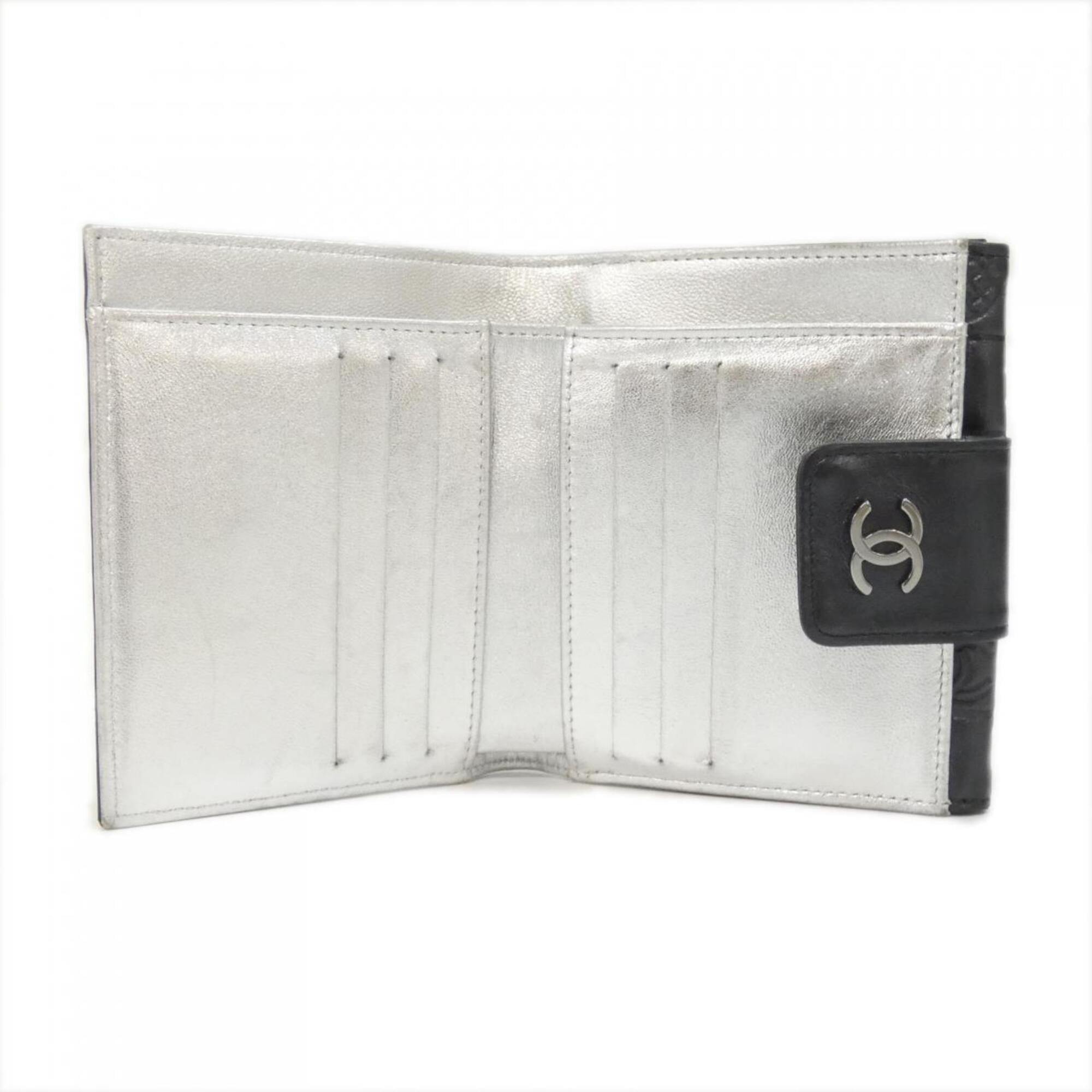 Chanel Black Leather Wallet (Bi-Fold) (Pre-Owned)