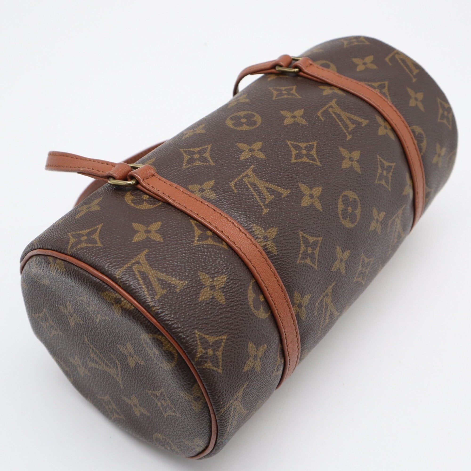 Louis Vuitton Monogram Brown Coated Canvas Leather Handbag (Pre-Owned)