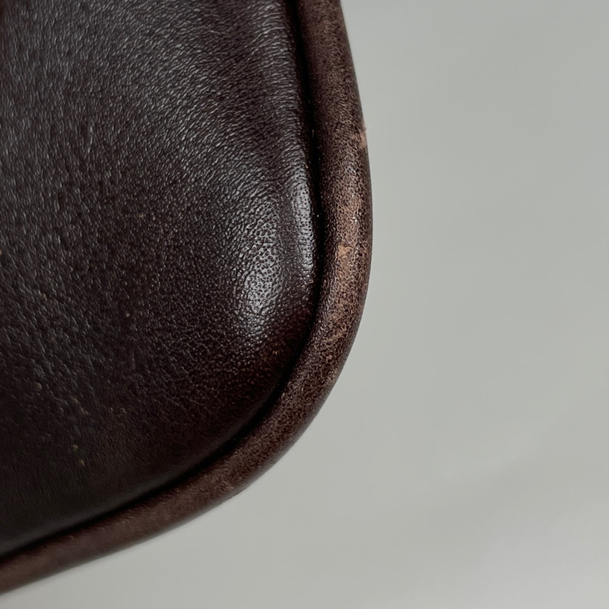 Prada Beige Brown Canvas Leather Shoulder Bag (Pre-Owned)