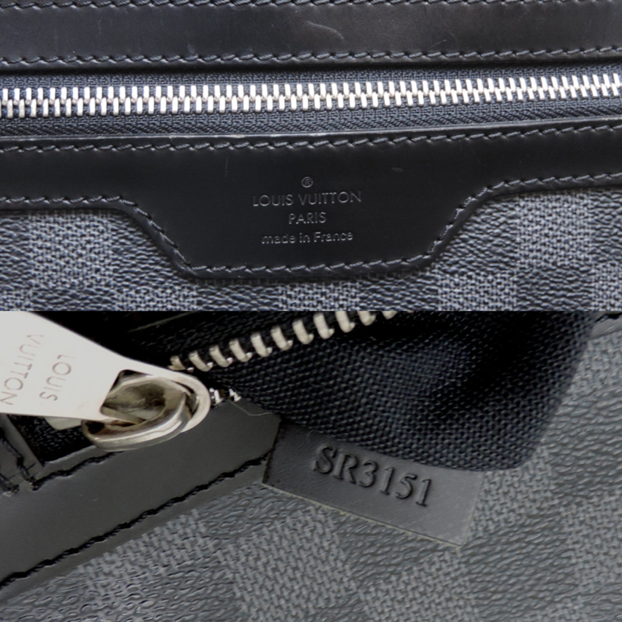 Louis Vuitton Black Damier Graphite Shoulder Bag (Pre-Owned)