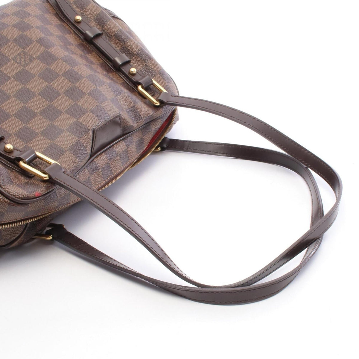 Louis Vuitton Brown Ebene Coated Canvas Leather Handbag Shoulder Bag (Pre-Owned)