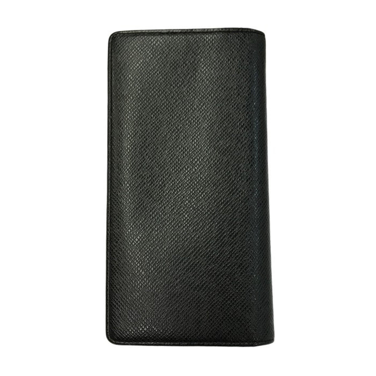 Louis Vuitton Taiga Black Leather Long Wallet (Bi-Fold) (Pre-Owned)