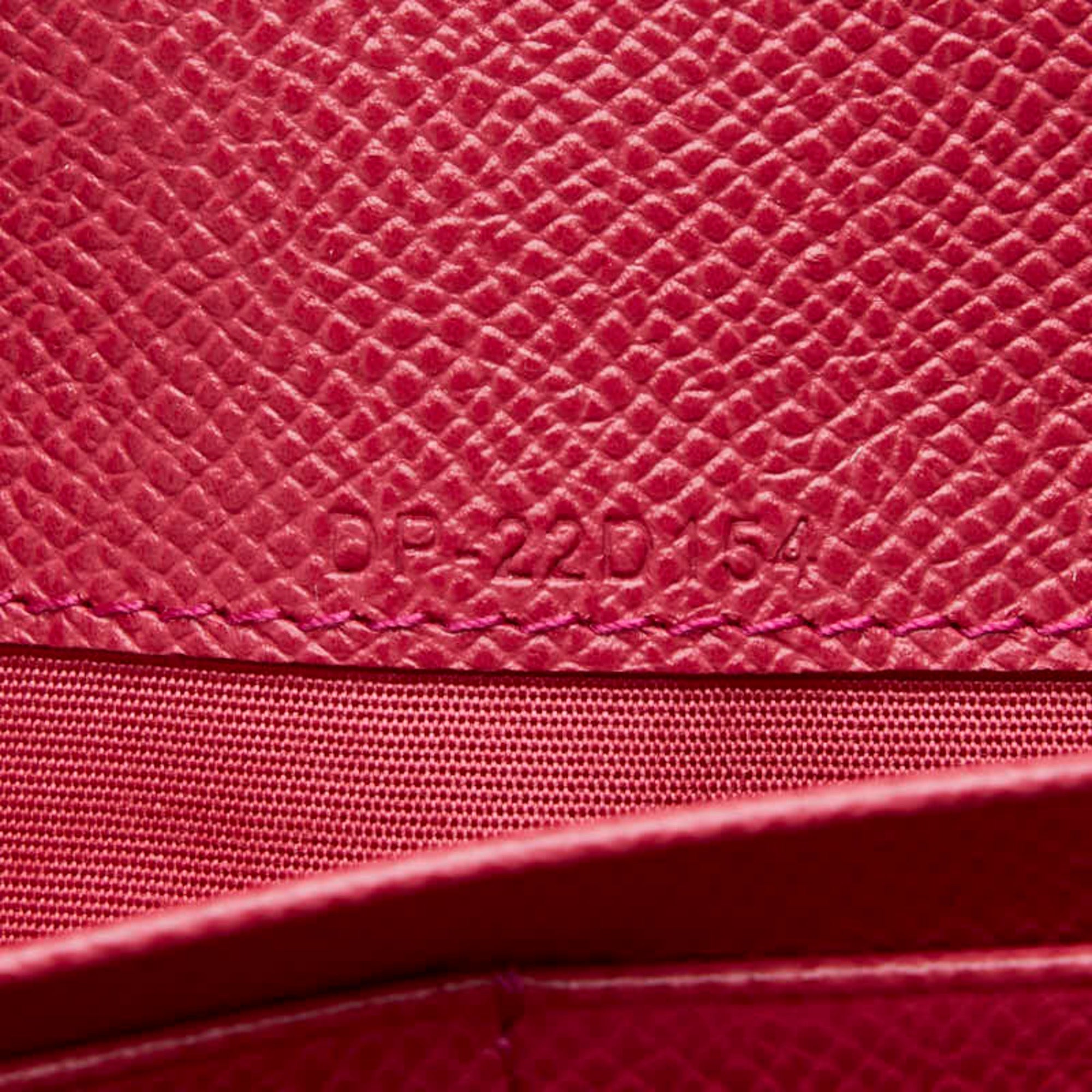 Salvatore Ferragamo Pink Leather Long Wallet (Bi-Fold) (Pre-Owned)