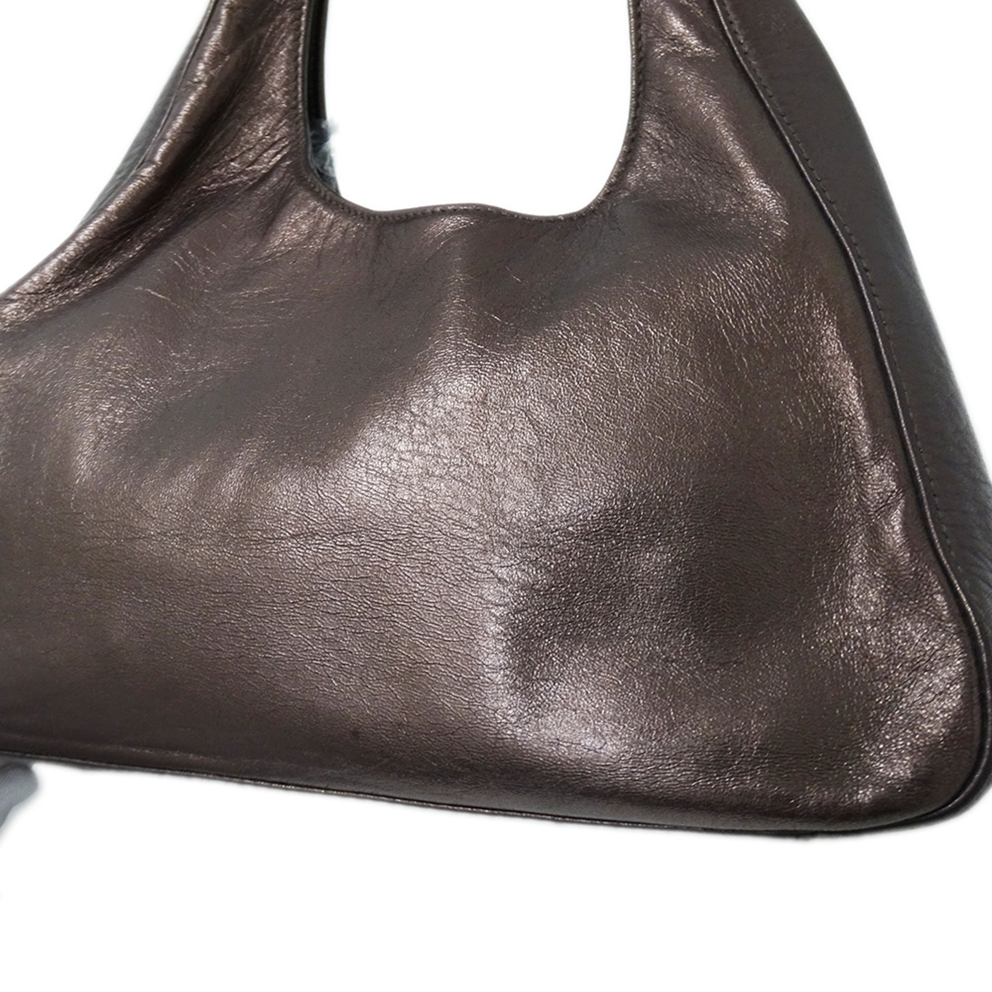 Prada Metallic Purple Leather Shoulder Bag (Pre-Owned)