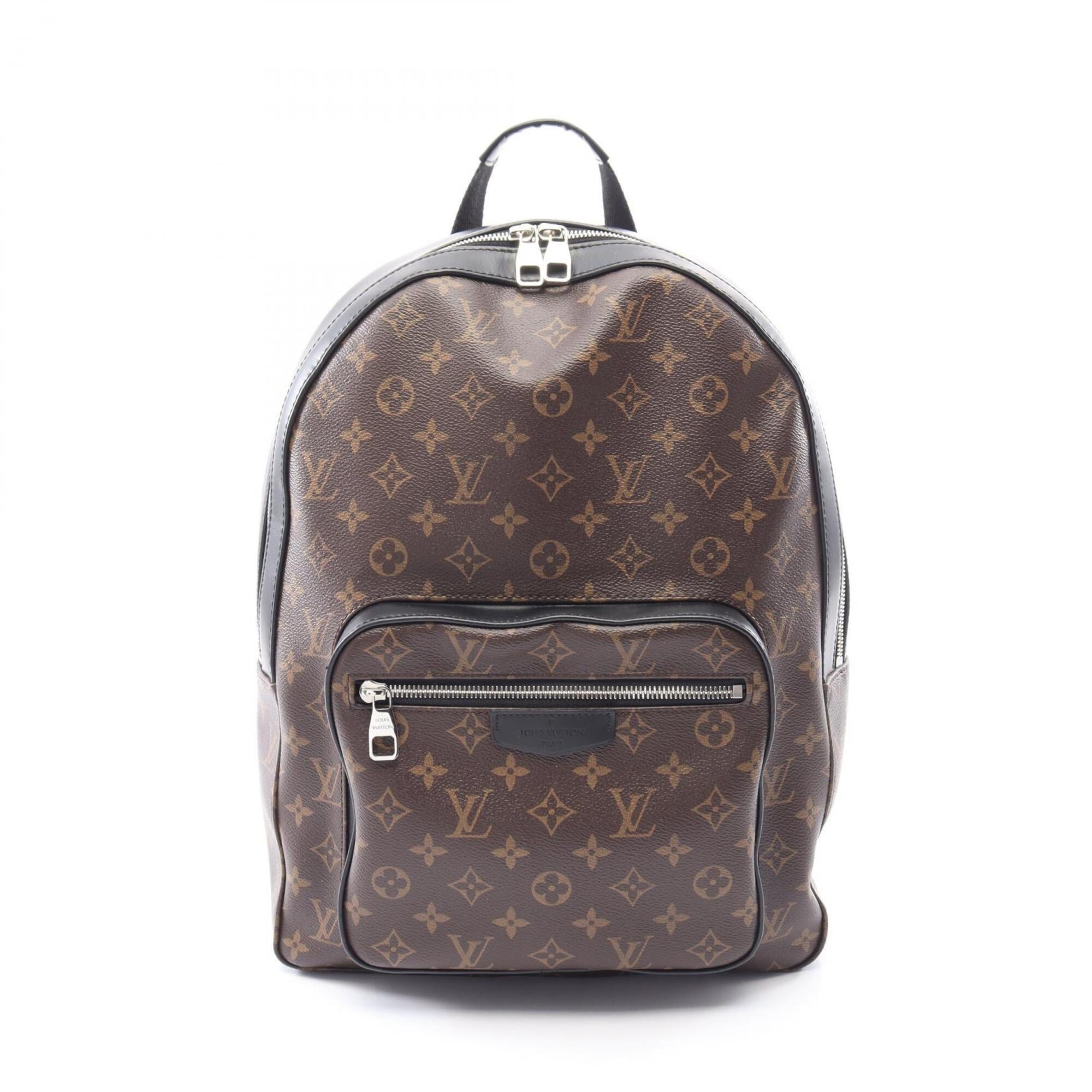 Louis Vuitton Black Brown Monogram Macassar Coated Canvas Leather Backpack (Pre-Owned)